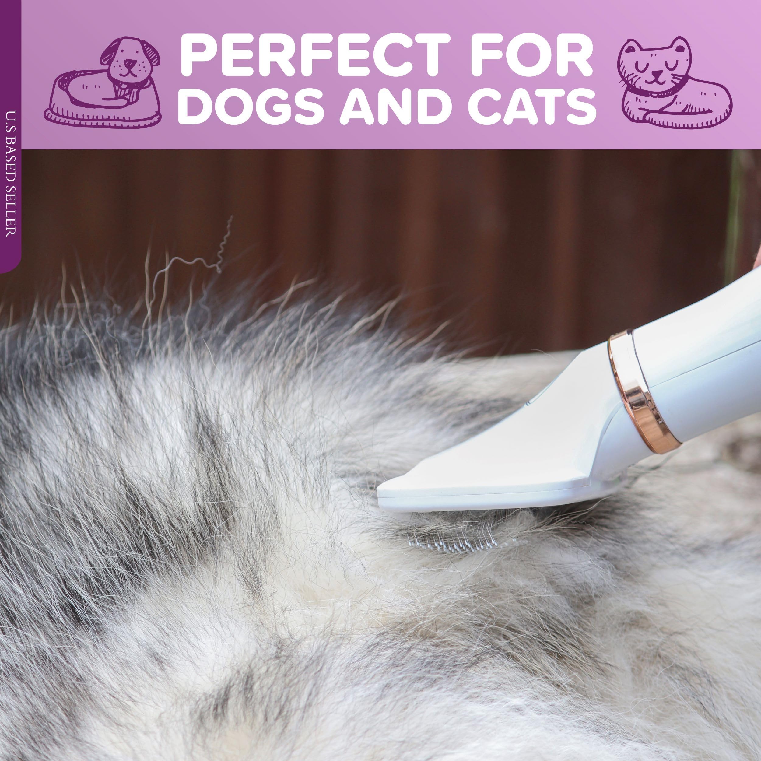 Mimu Pet Hair Dryer Brush 2 Temperature Dog Hair Dryer Pet Grooming Hair Dryer Brush Pet Brush Dryer For Dogs Or Cats