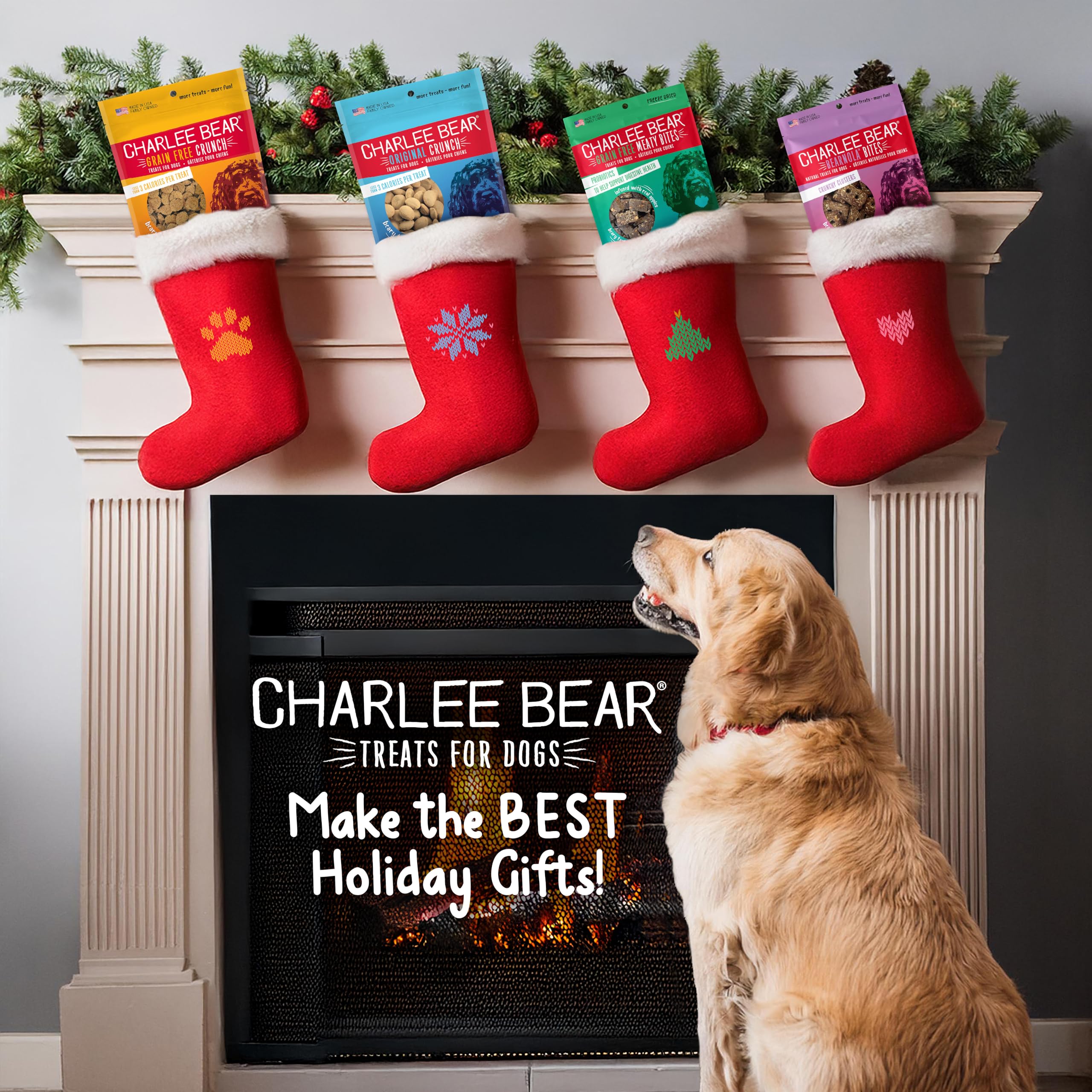 Charlee Bear Original Crunch Beef Liver Dog Treat, 16 oz bag - Made in USA, Natural Training Treats
