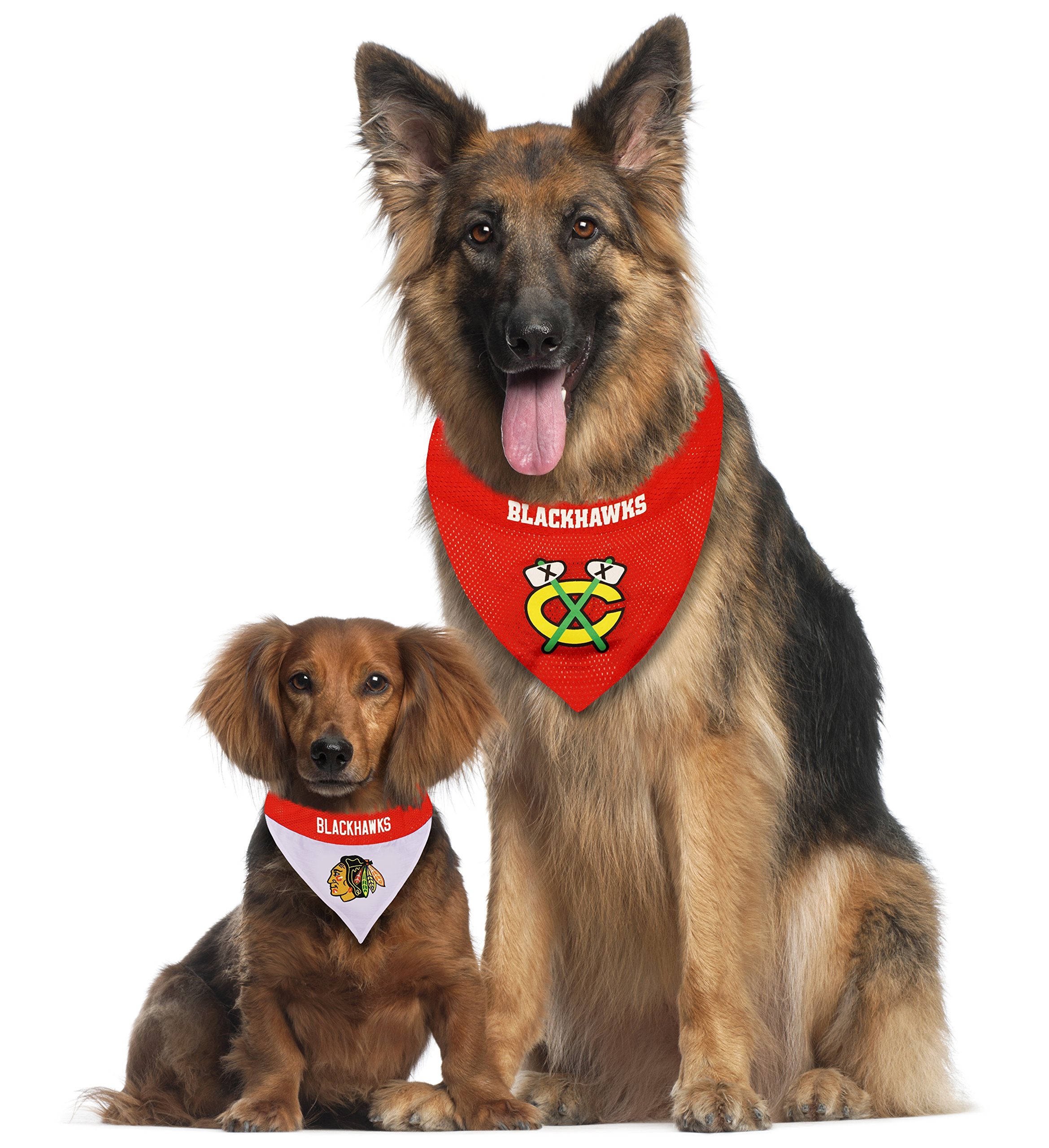 NHL CHICAGO BLACKHAWKS BANDANA for DOGS & CATS, Large/X-Large. - Cute & Stylish Bandana! The Perfect HOCKEY FAN Scarf Bandana, g