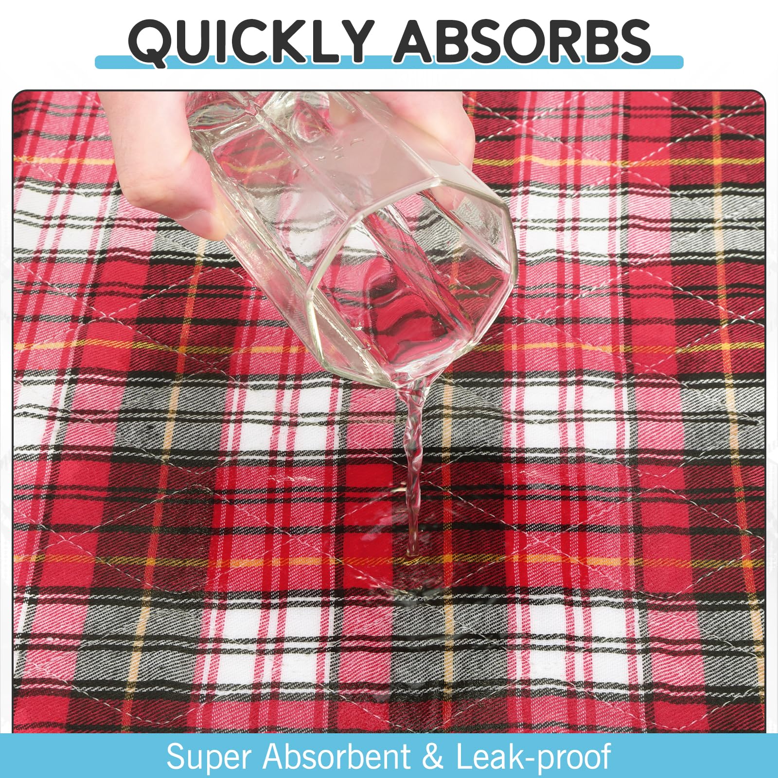 Esgpet Washable Pee Pads For Dogs - 18   X24    8Pcs, Whelping Pad For Puppy Training, Playpen Crate Bed Floor Protector, Reusab