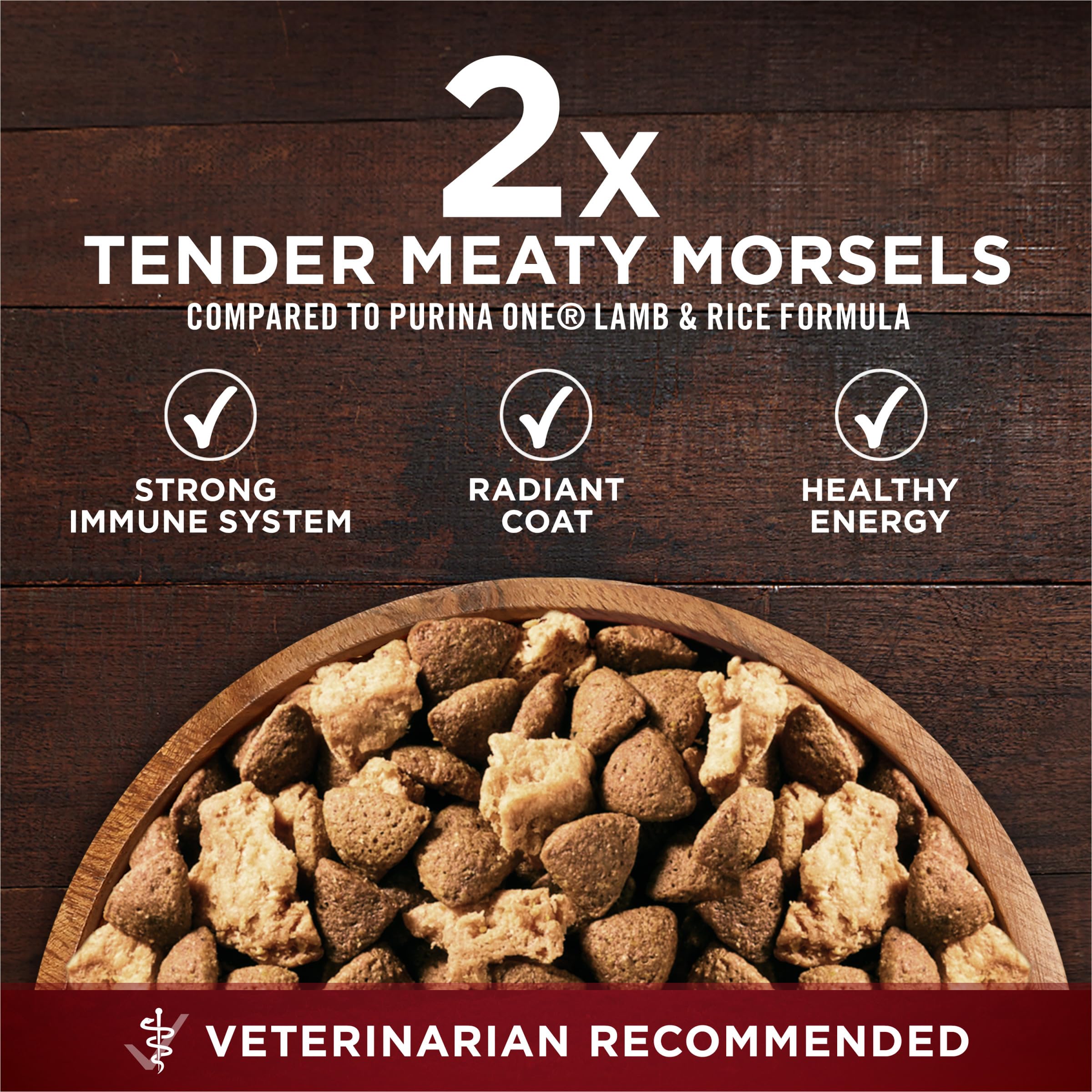 Purina ONE Natural High Protein Dry Dog Food Dry True Instinct with Real Beef and Salmon With Bone Broth and Added Vitamins, Min