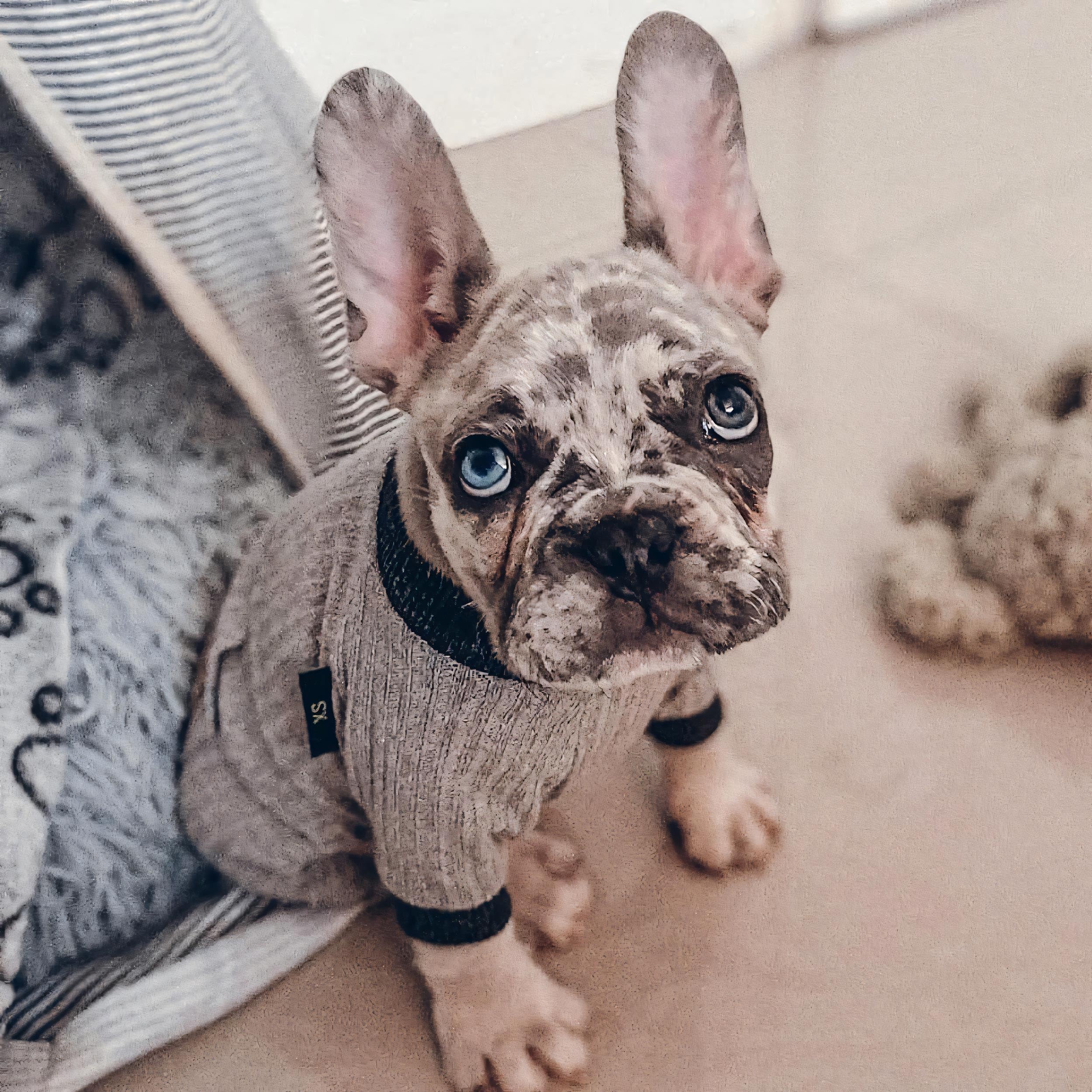 Fitwarm Lightweight Knitted Comfy Pet Clothes For Dog Pajamas Pjs Coat Jumpsuit Grey Large