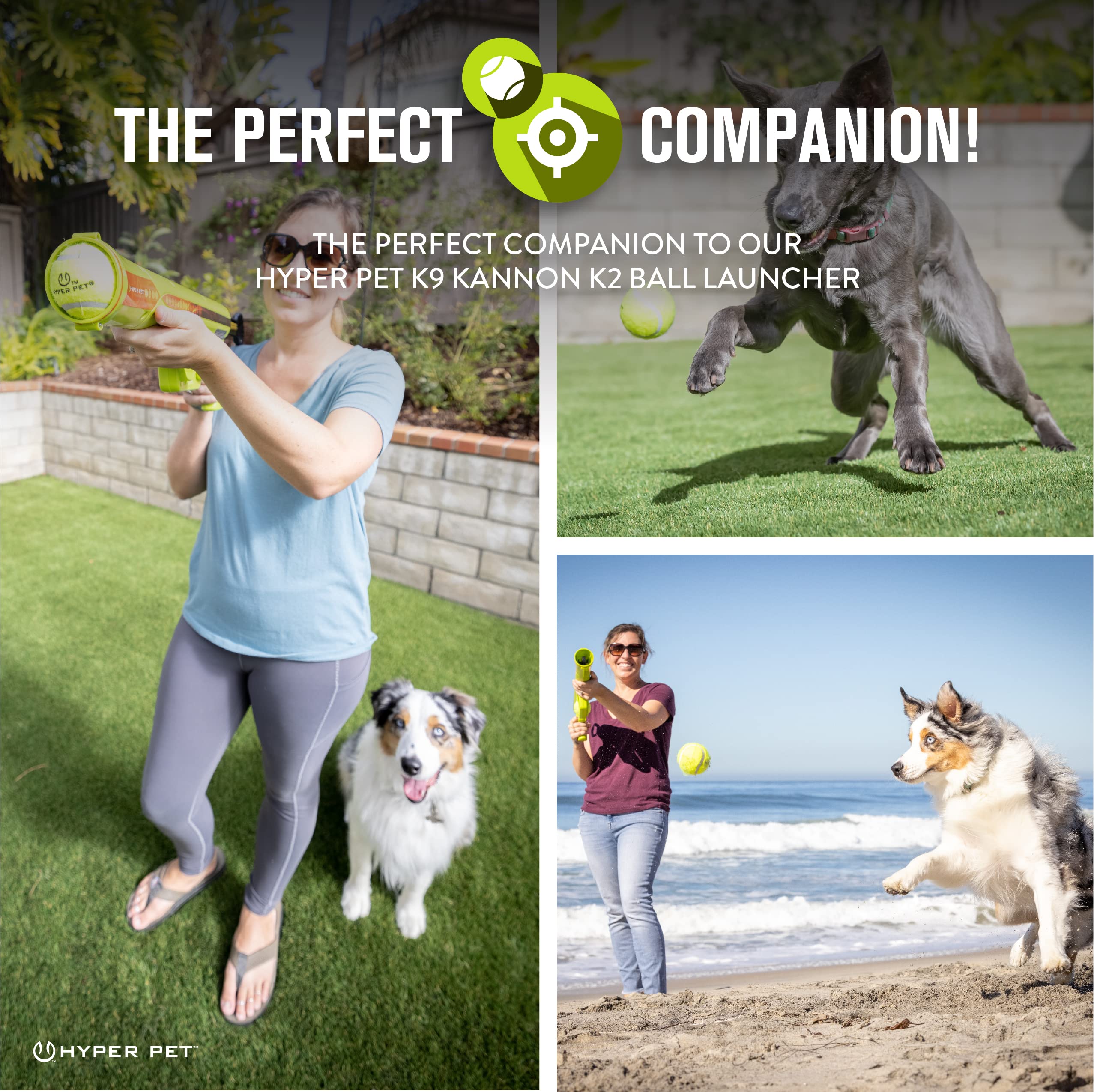Hyper Pet Tennis Balls For Dogs (Pet Safe Dog Ball Dog Tennis Balls For Exercise & Training) Dog Ball Interactive Dog Toys Work