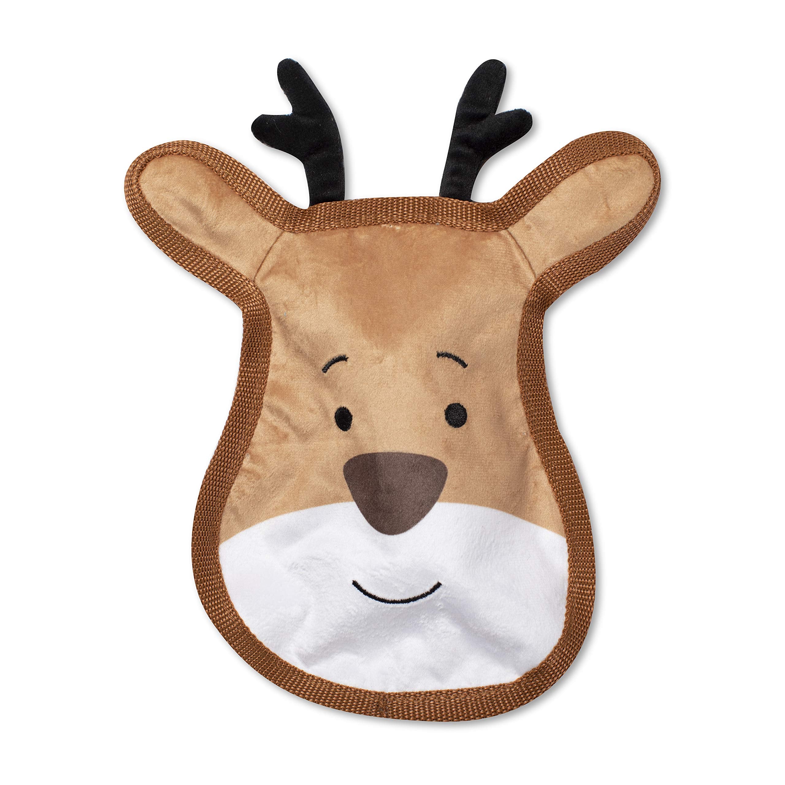 Fringe Studio Plush Dog Toy, Reindeer Face (729027)