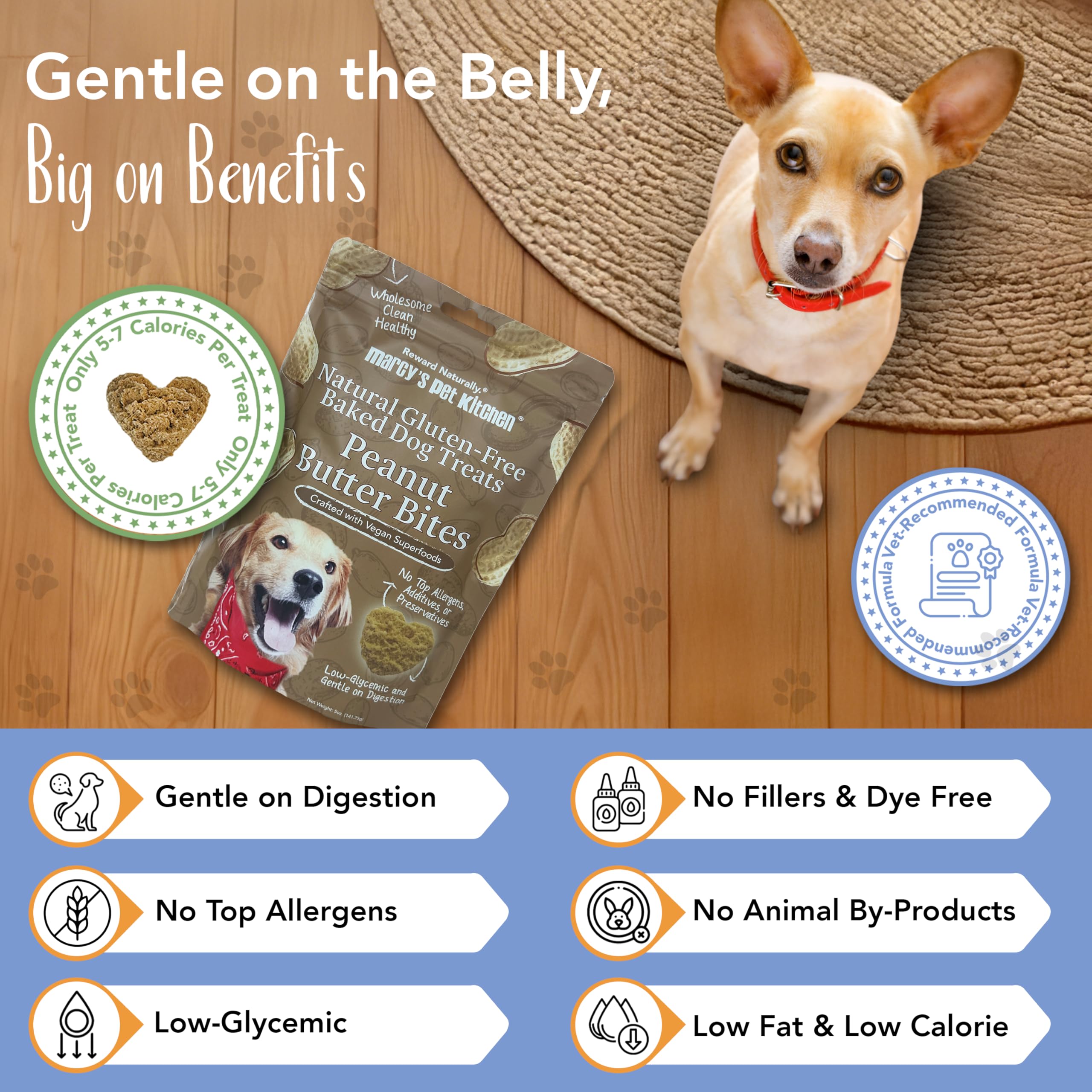 Marcys Pet Kitchen-Diabetic Dog Treats-Vet Recommend-No Preservatives - Crunchy, Superfoods, All Natural-Vegan Homemade,-Gluten