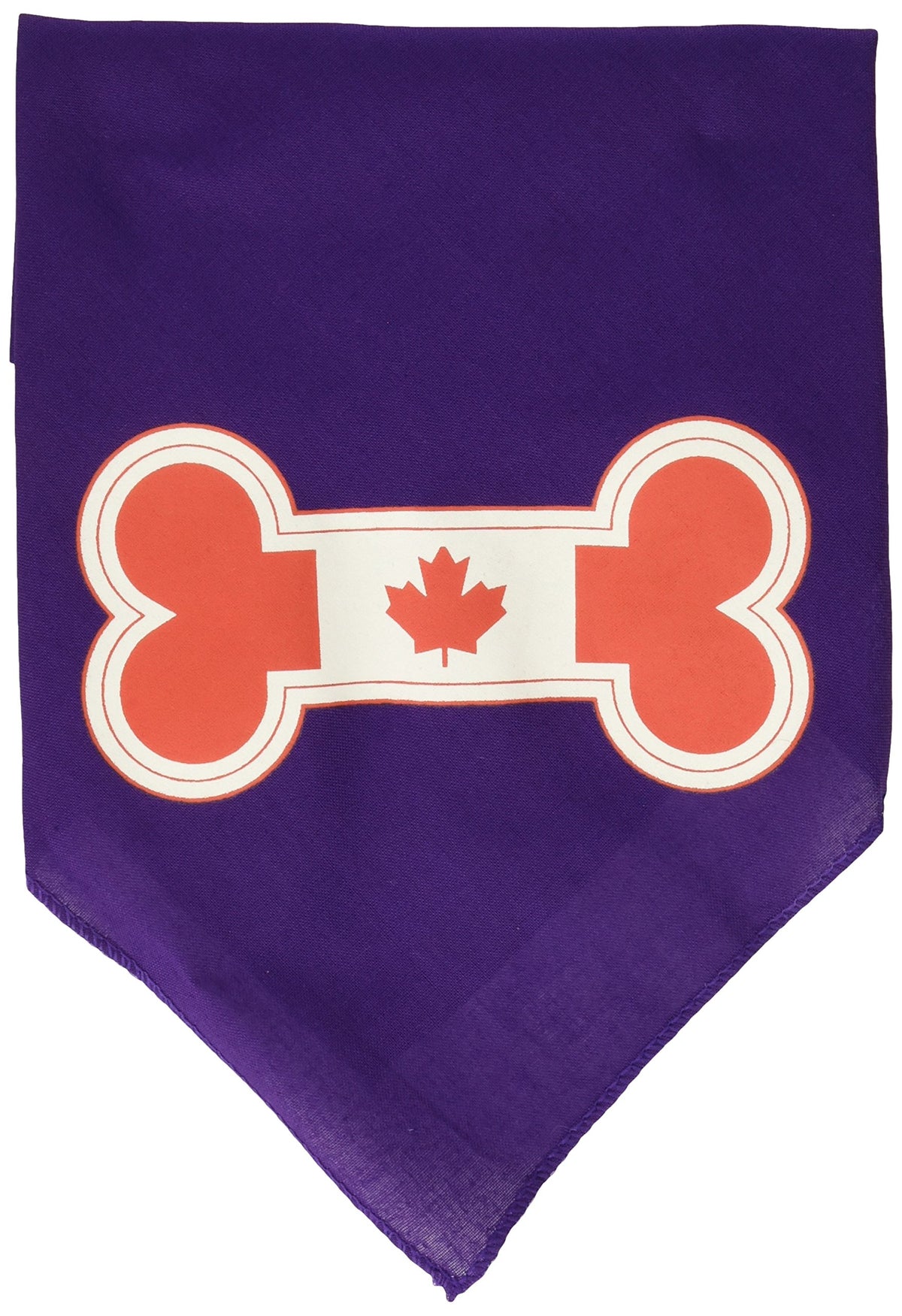 Mirage Pet Products Bone Flag Canadian Screen Print Bandana for Pets, Small, Purple