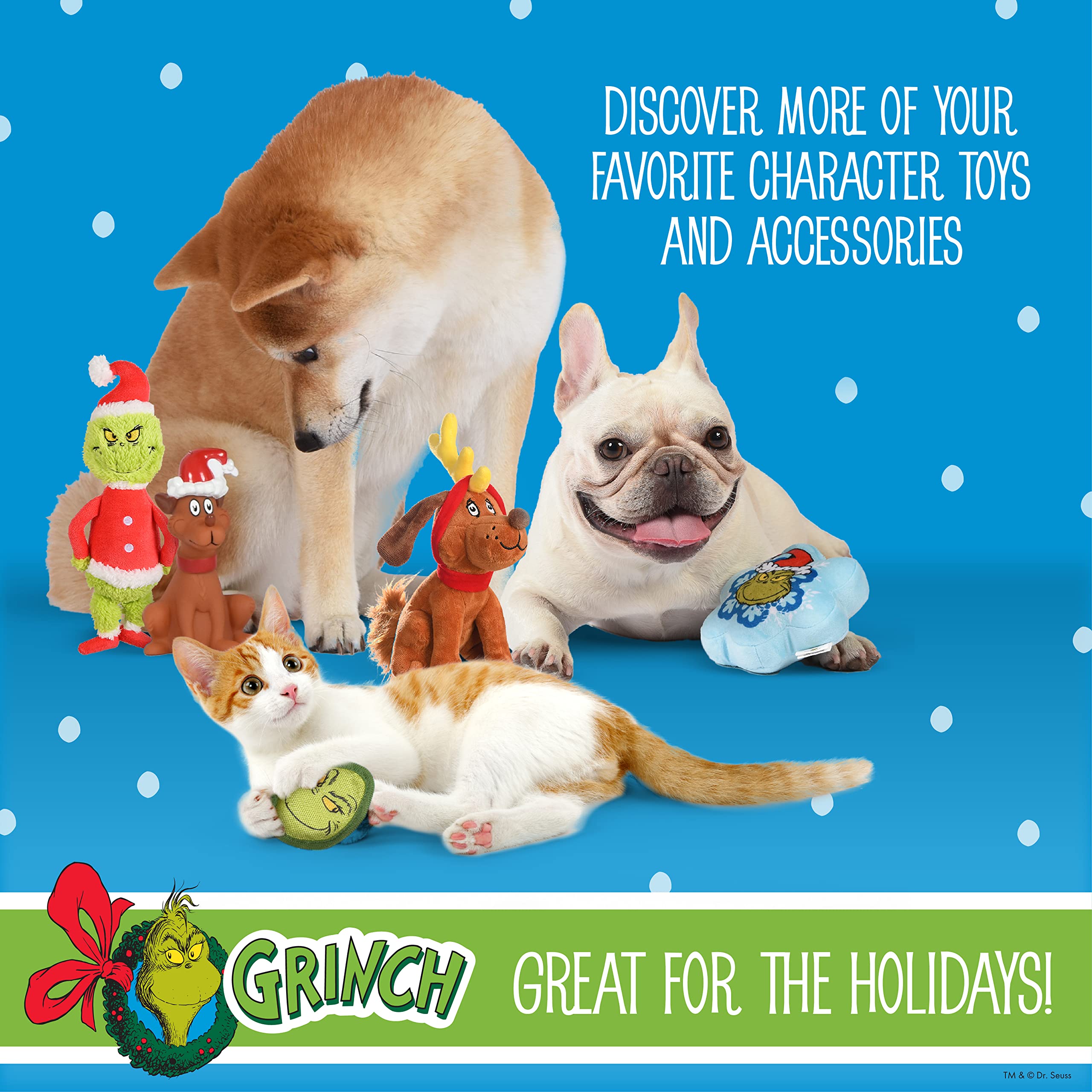Dr. Seuss For Pets How The Gr Stole Christmas 14' Heart Rope Toy For Dogs | Squeaky Dog Toys, Rope Dog Toys, Holiday Toys For Dogs, Pet Christmas Stocking Gifts | The Gr Dog Toys (Ff25748)