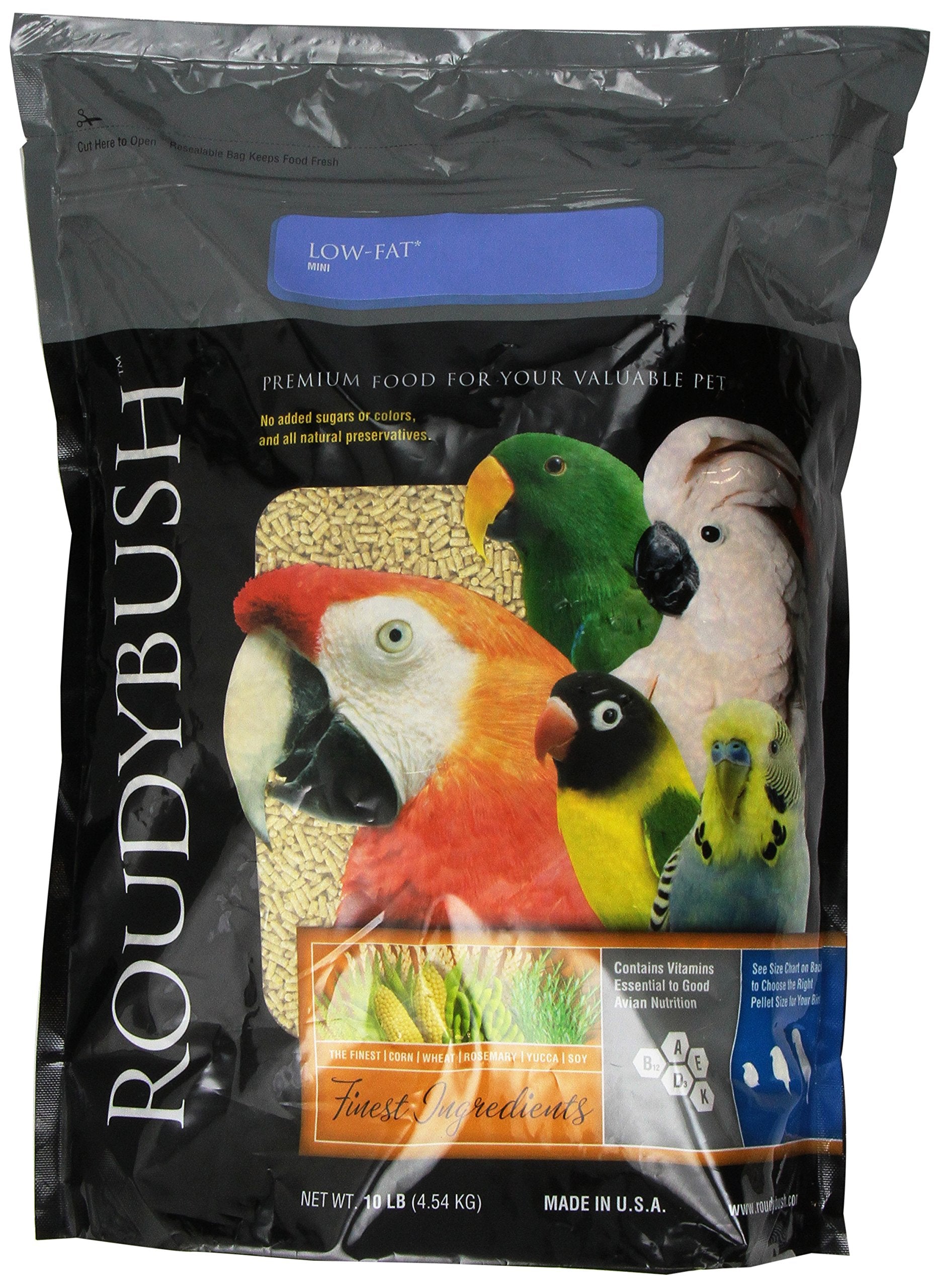 Roudybush Low Fat Bird Food, Mini, 10-Pound