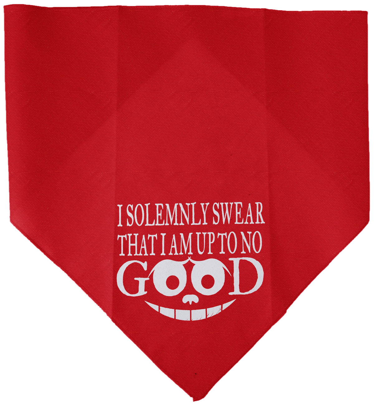 Mirage Pet Products Up to No Good Screen Print Bandana for Pets, Large, Red