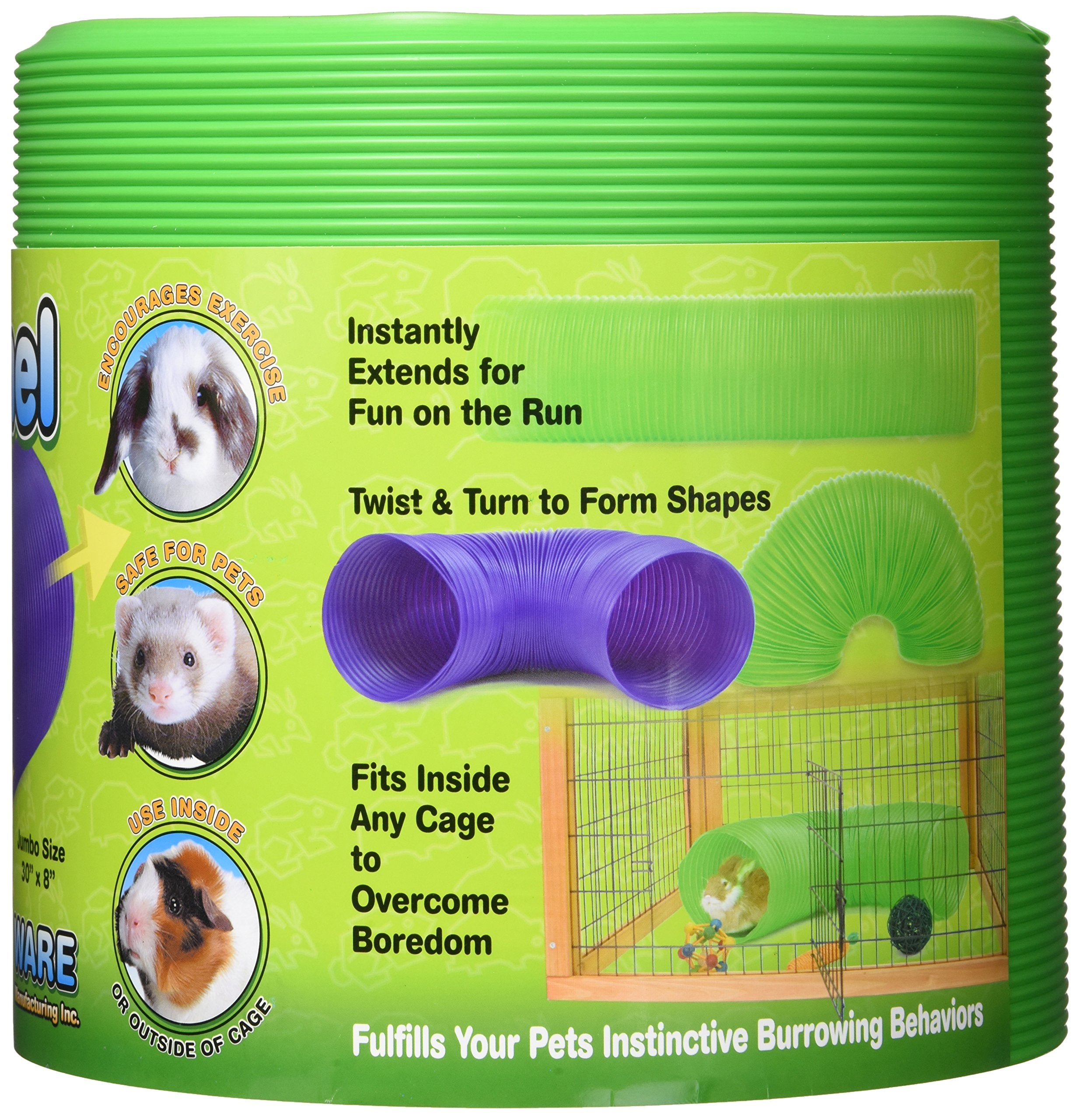 Ware Manufacturing Fun Tunnels Play Tube For Small Pets, 30 X 8 Inches - Large