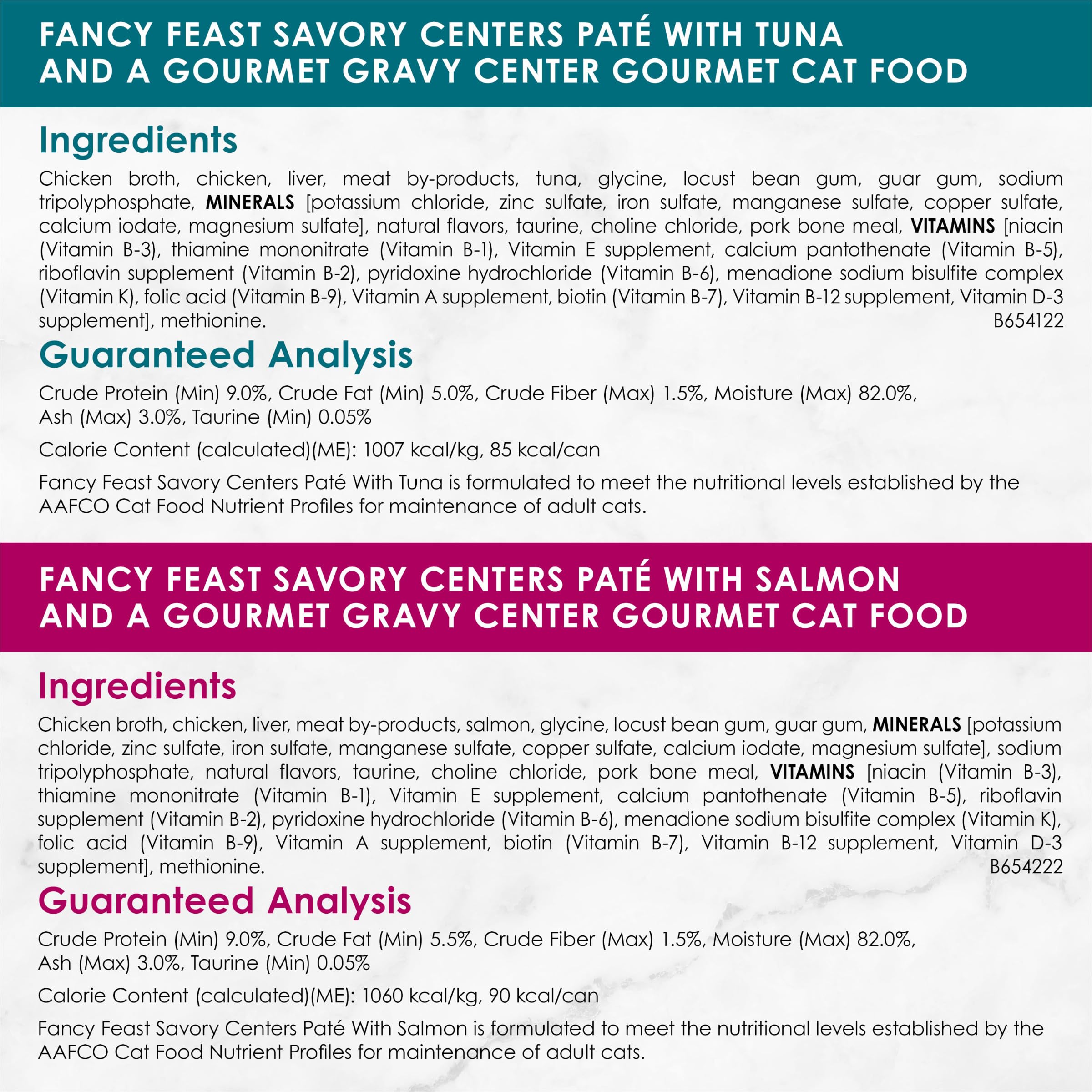 Purina Fancy Feast Pate Wet Cat Food Variety Pack, Savory Centers Pate With a Gravy Center - (2 Packs of 12) 3 oz. Pull-Top Cans