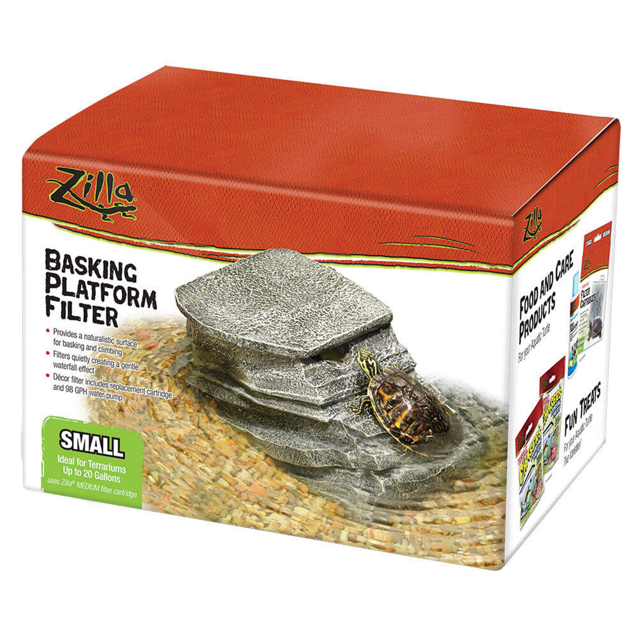 Zilla Reptile Habitat D  cor Basking Platform Filter, Small, 10-20G