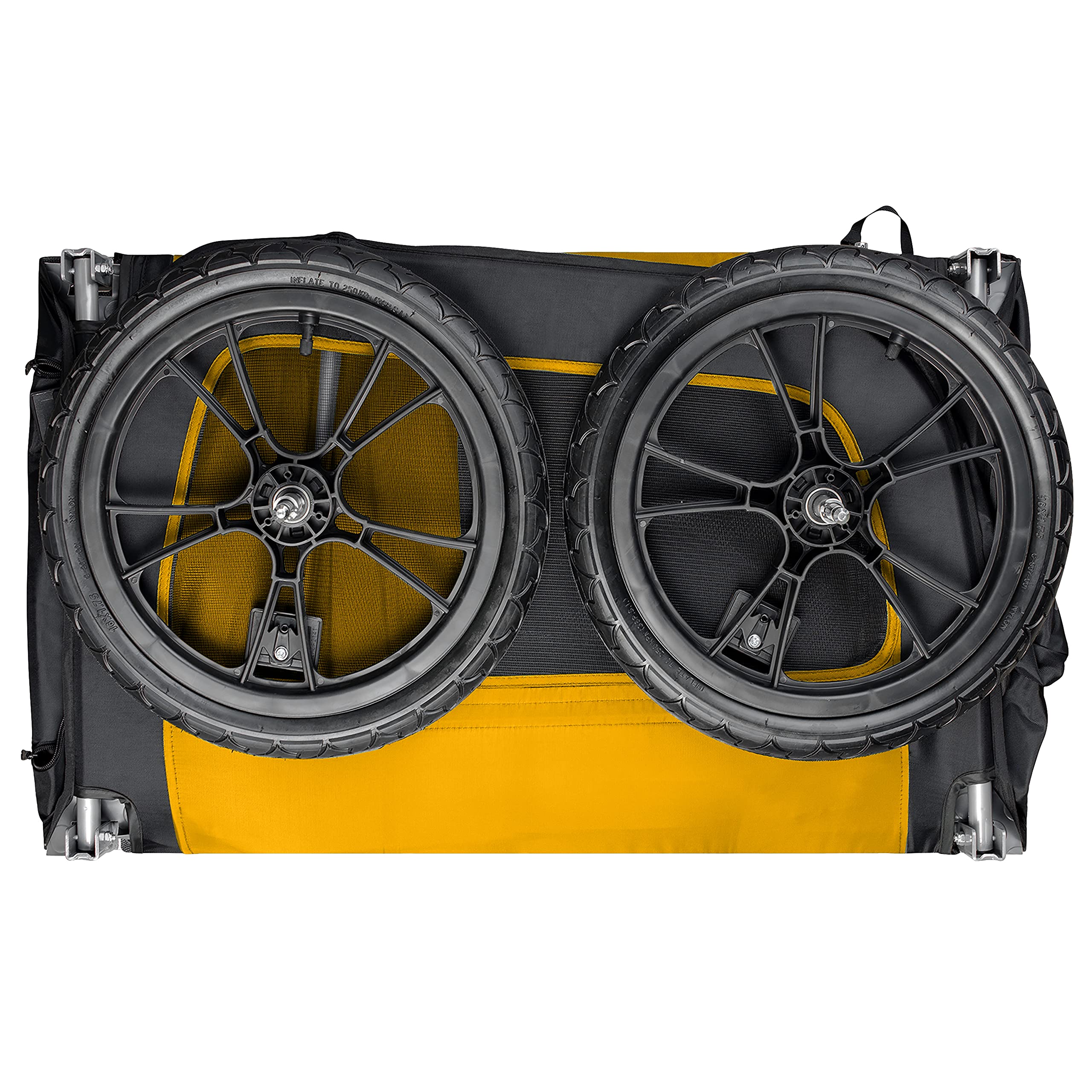 Retrospec Rover Hauler Pet Bike Trailer - Small & Medium Sized Dogs Bicycle Carrier - Foldable Frame With 16 Inch Wheels - Non-Slip Floor & Internal Leash - Sun, One Size