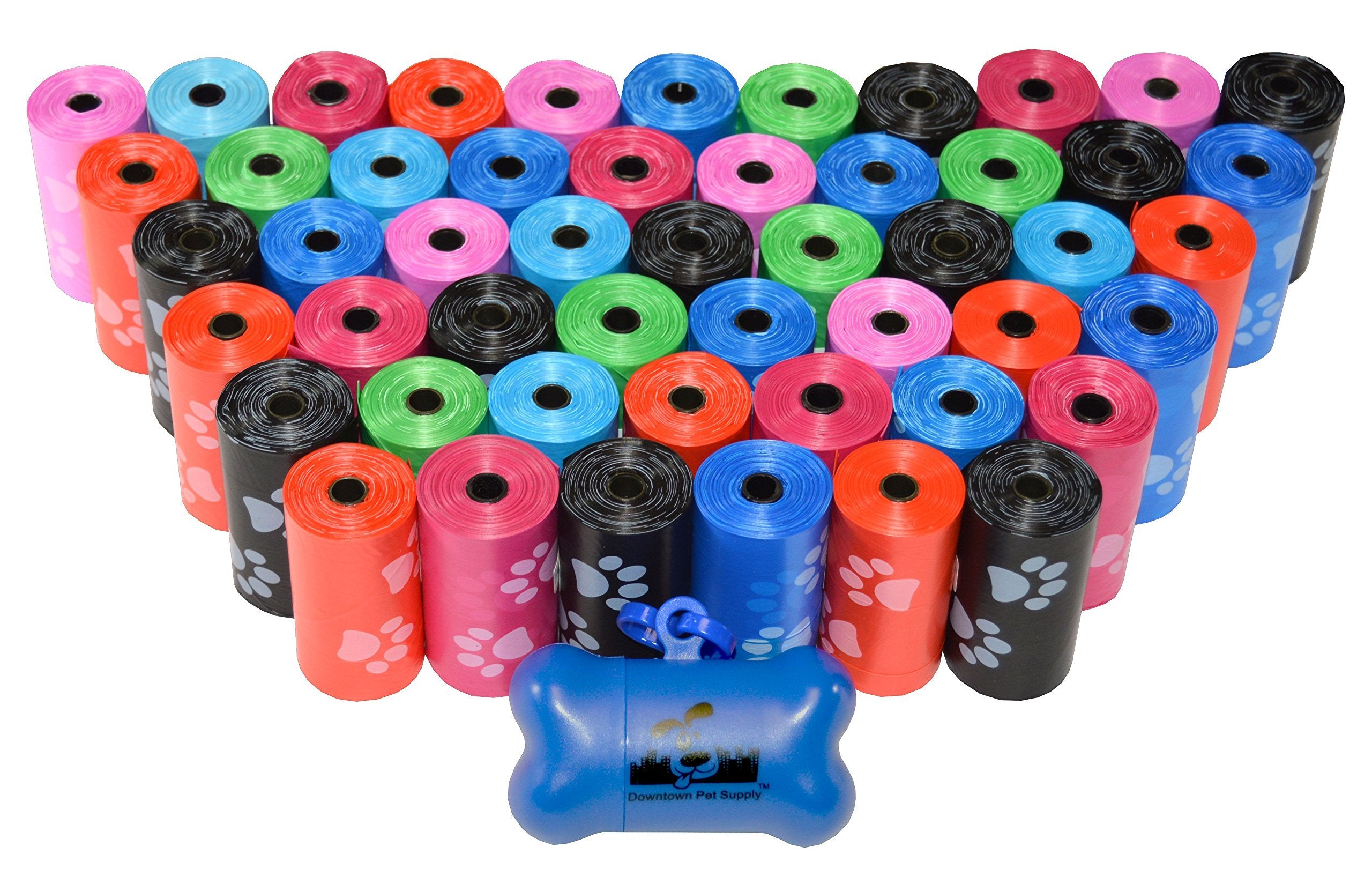 Downtown Pet Supply Poop Bags for Dogs with Dispenser, 960 Count - Leak-Proof Dog Waste Bags and Bone-Shaped Dog Poop Bags Holde