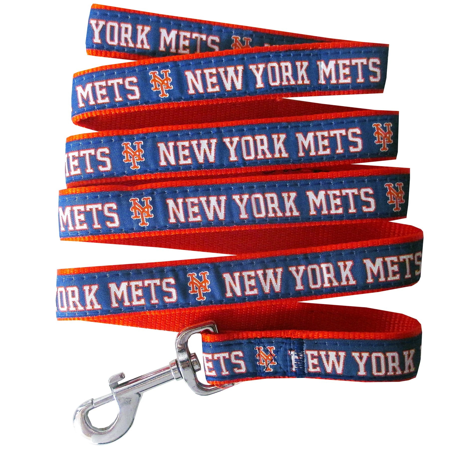 Mlb Pet Leash, Large, New York Mets Dog Leash, Baseball Team Leash For Dogs & Cats. A Shiny & Colorful Dog & Cat Leash With Emboridered Team Name/Logo Licensed By The Mlb