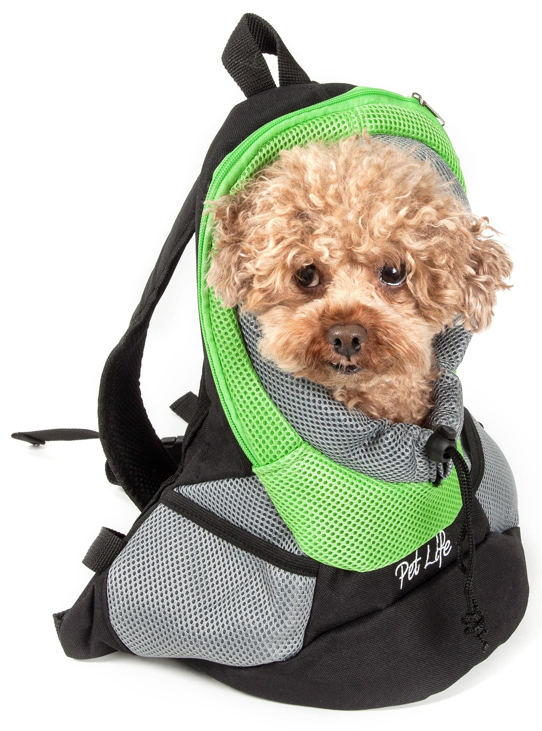 Pet Life 'Bark-Pack' On-The-Go Pet Backpack Dog Carrier - Water-Resistant Dog Backpack or Travel Pet Carrier with Adjustable jaw