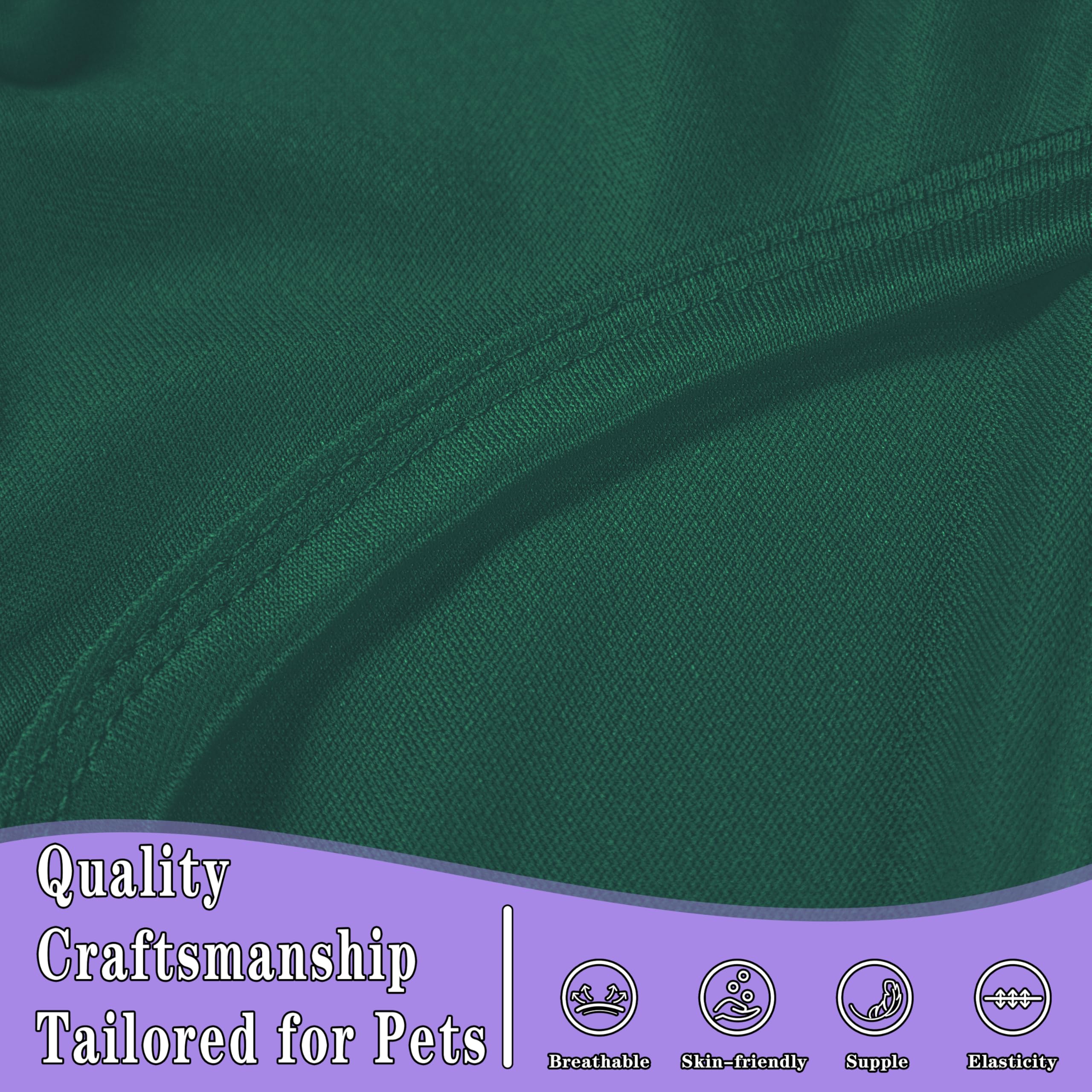 2-Pack Premium Polyester Dog Shirts - Solid Colors, Fabric, Fits Small, Medium, Large Dogs, Perfect For Everyday Wear, Holidays,