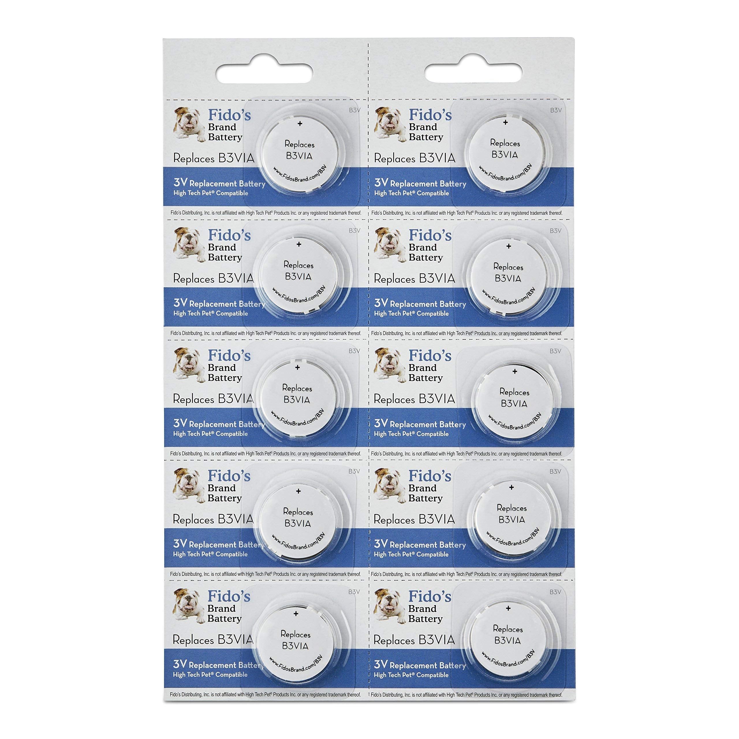 Fido'S High Tech Pet Compatible Collar Battery 10 Pack For Models Ms-4 And Ms-5