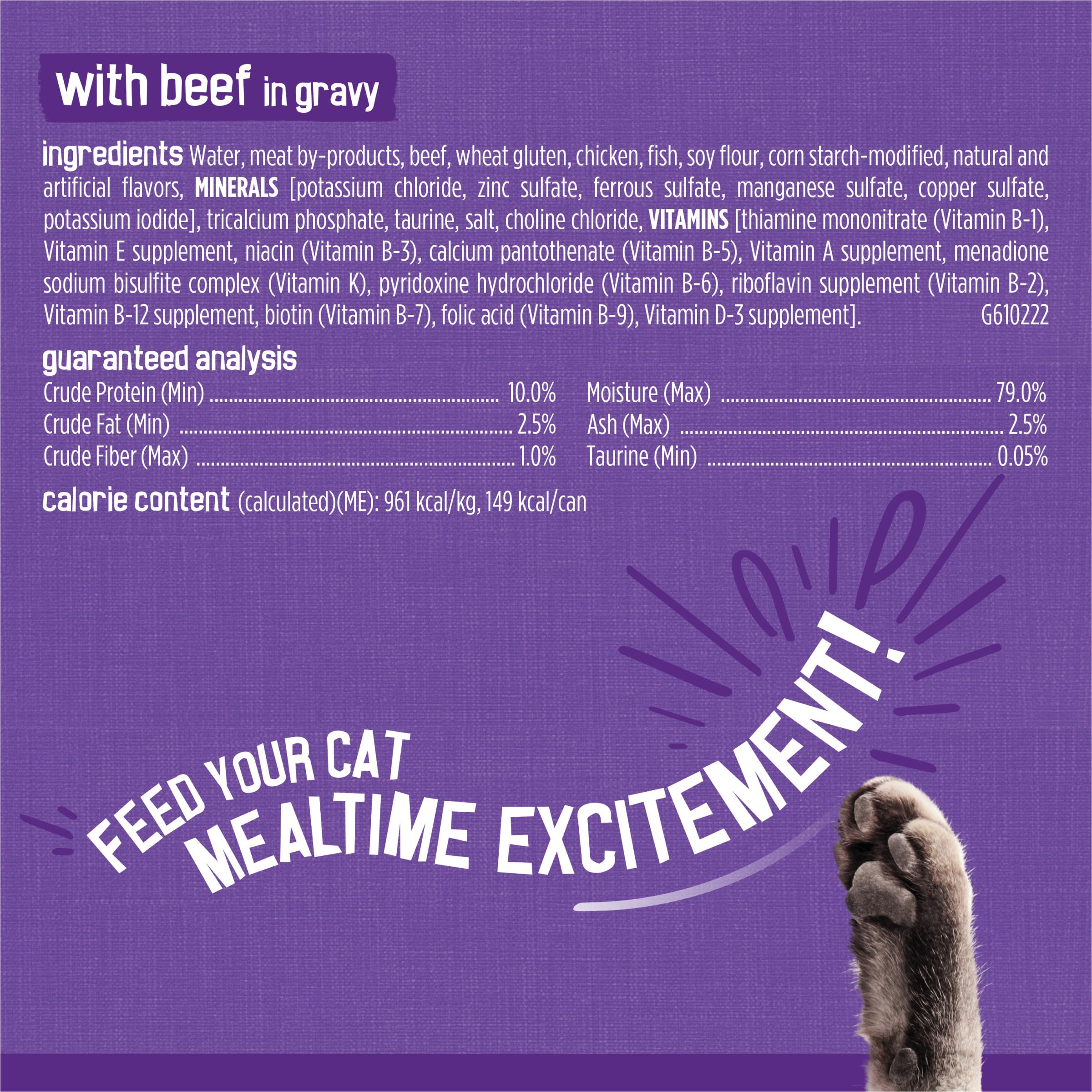 Purina Friskies Gravy Wet Cat Food Variety Pack, Meaty Bits - (2 Packs of 12) 5.5 oz. Cans