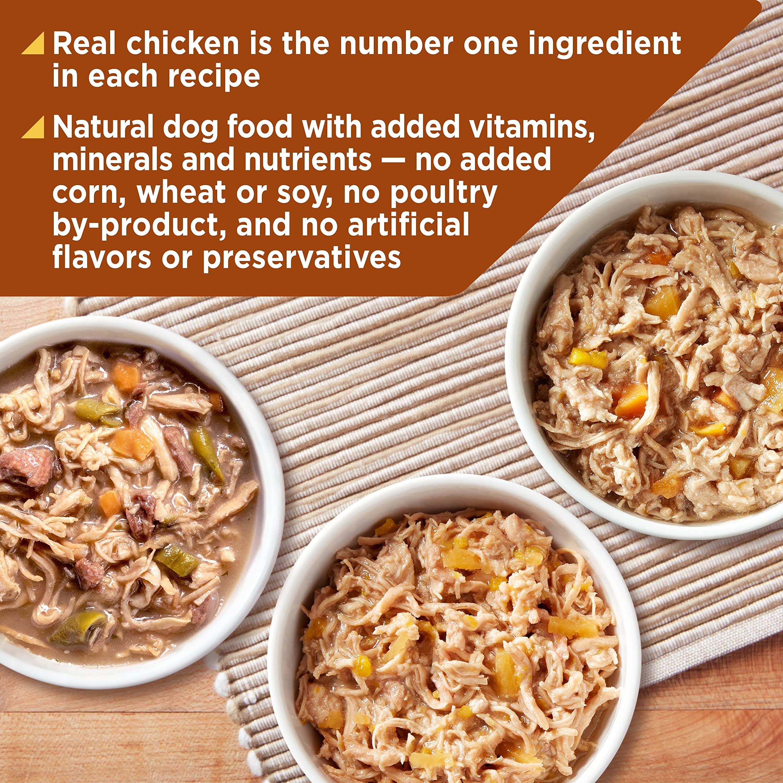 Natures Recipe Grain Free Chicken Recipe, Chicken & Venison Recipe and Chicken & Duck Recipe in Savory Broth Variety Pack Wet Do