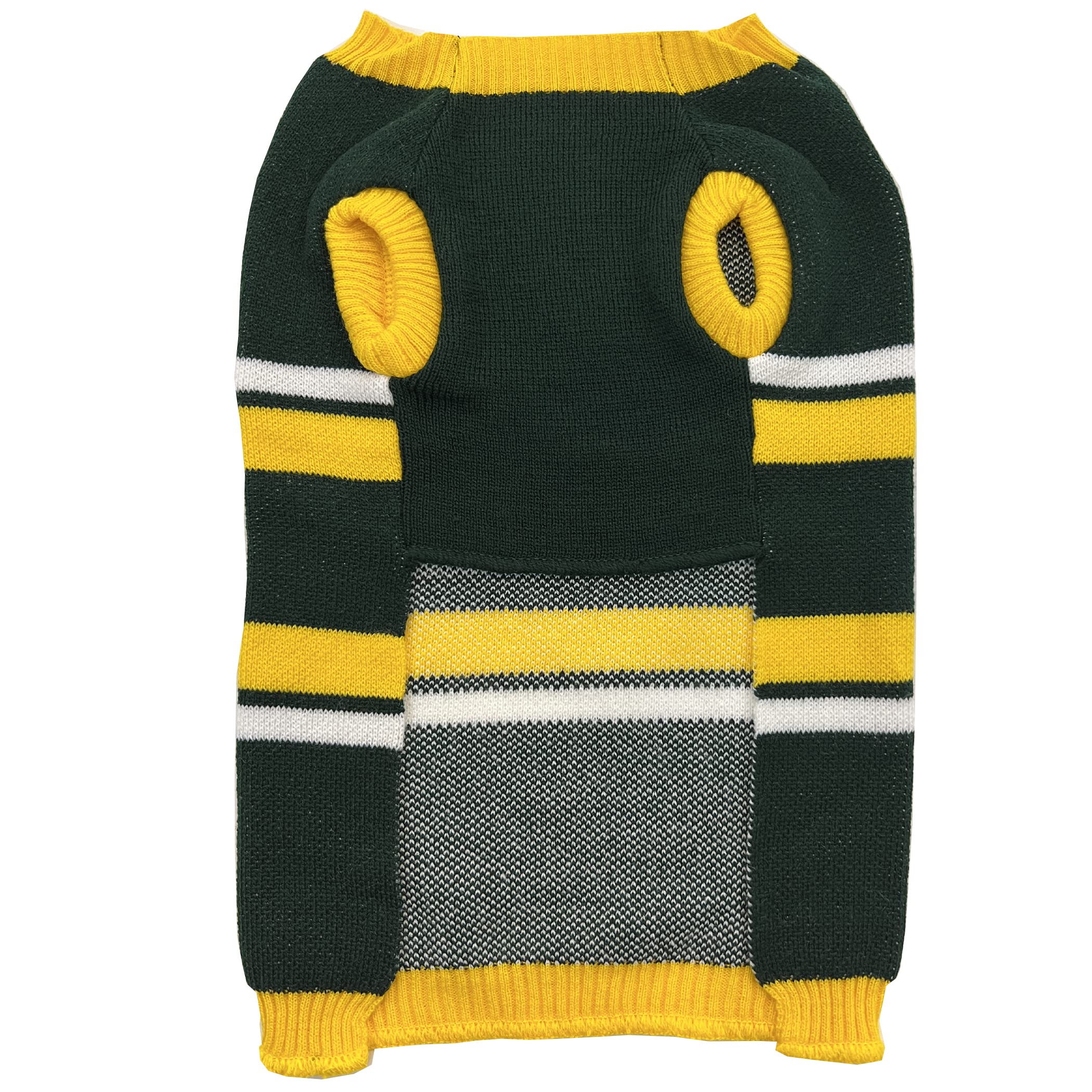Nfl Green Bay Packers Dog Sweater, Size Large. Warm And Cozy Knit Pet Sweater With Nfl Team Logo, Best Puppy Sweater For Large A