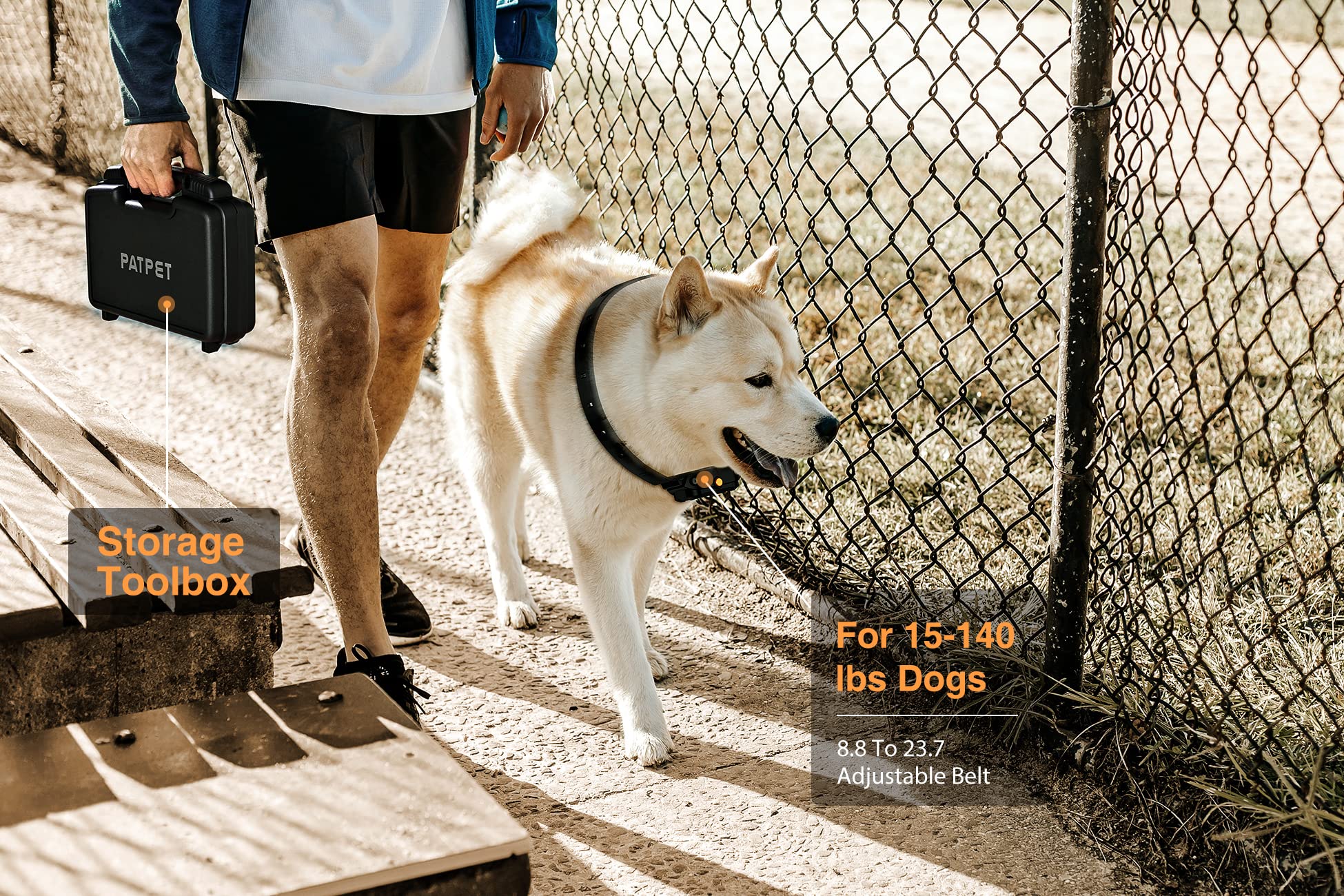 Patpet Dog Training Collar For 2 Dogs (15-140Lbs) - 3/4 Mile Range E Collar Shock Collar For Large Dog