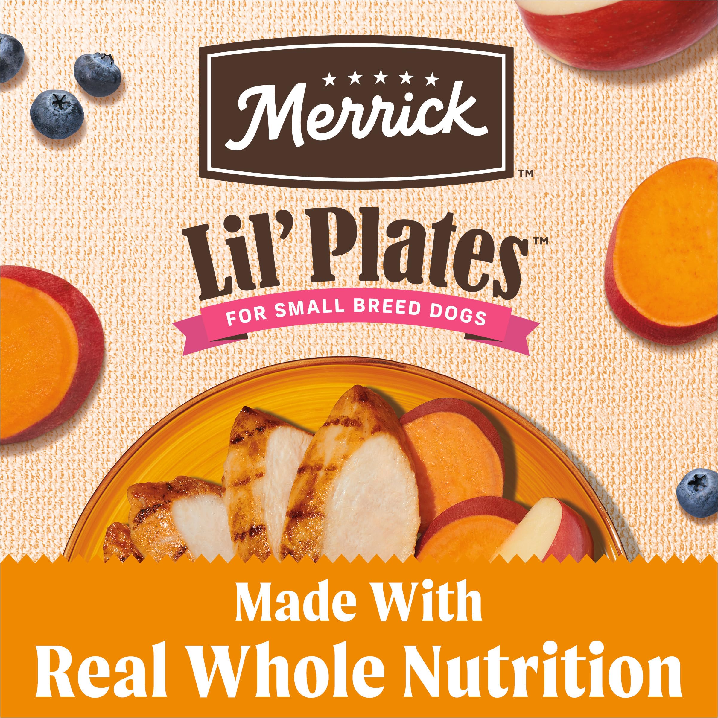 Merrick Lil Plates Premium Grain Free Dry Dog Food For Small Dogs, Real Chicken And Sweet Potato Kibble - 20.0 lb. Bag