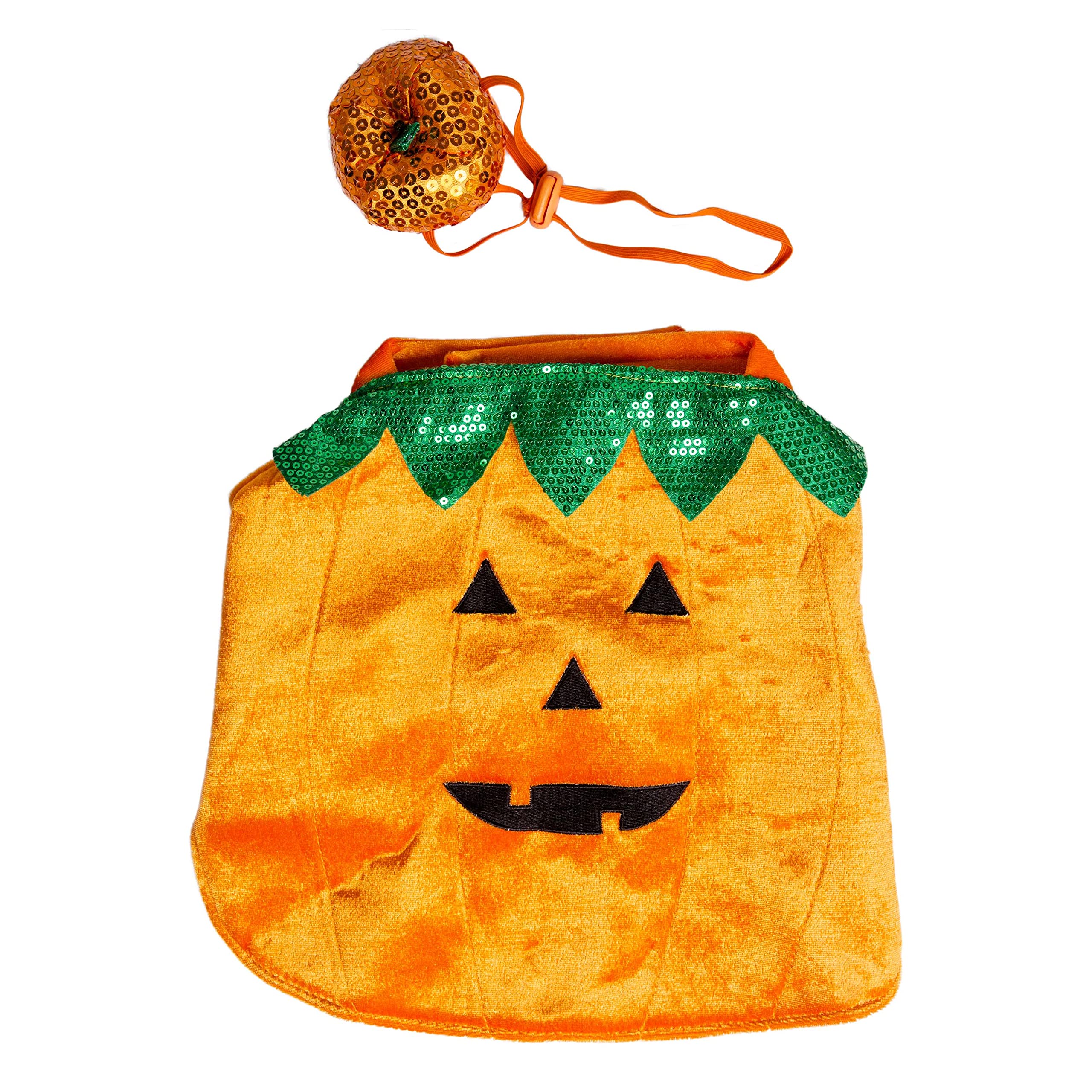 Pet Krewe Small Dog Pumpkin Outfit - Pet Pumpkin Costume - Fits Small, Medium, Large And Extra Large Dogs, Cats - Perfect For Halloween, Christmas Holiday, Parties, Photoshoots, Gifts For Dog Lovers