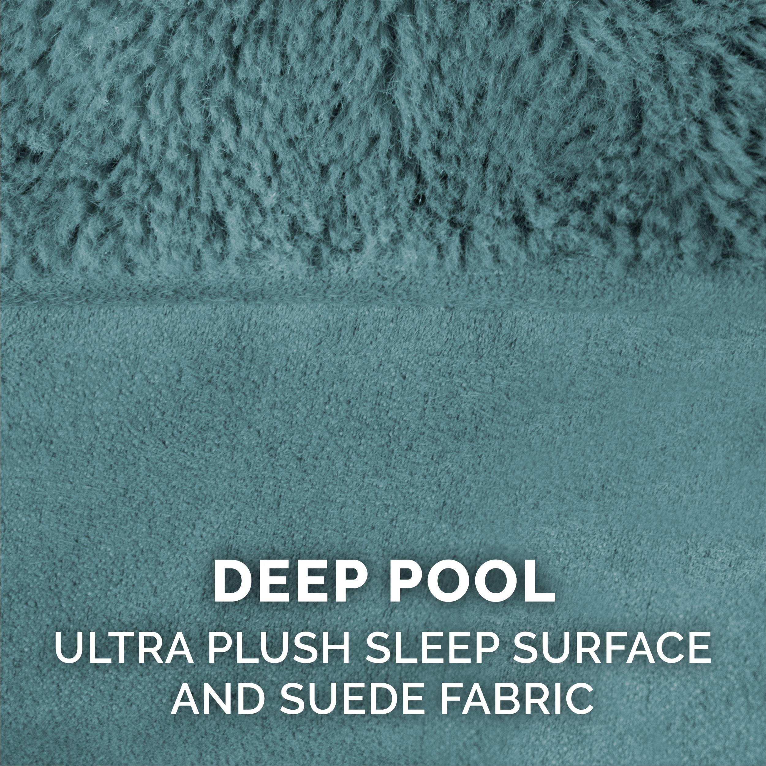 Furhaven Dog Bed Cover, Plush & Suede, Jumbo Plus, Deep Pool, Machine Washable, Model CVR-45636089