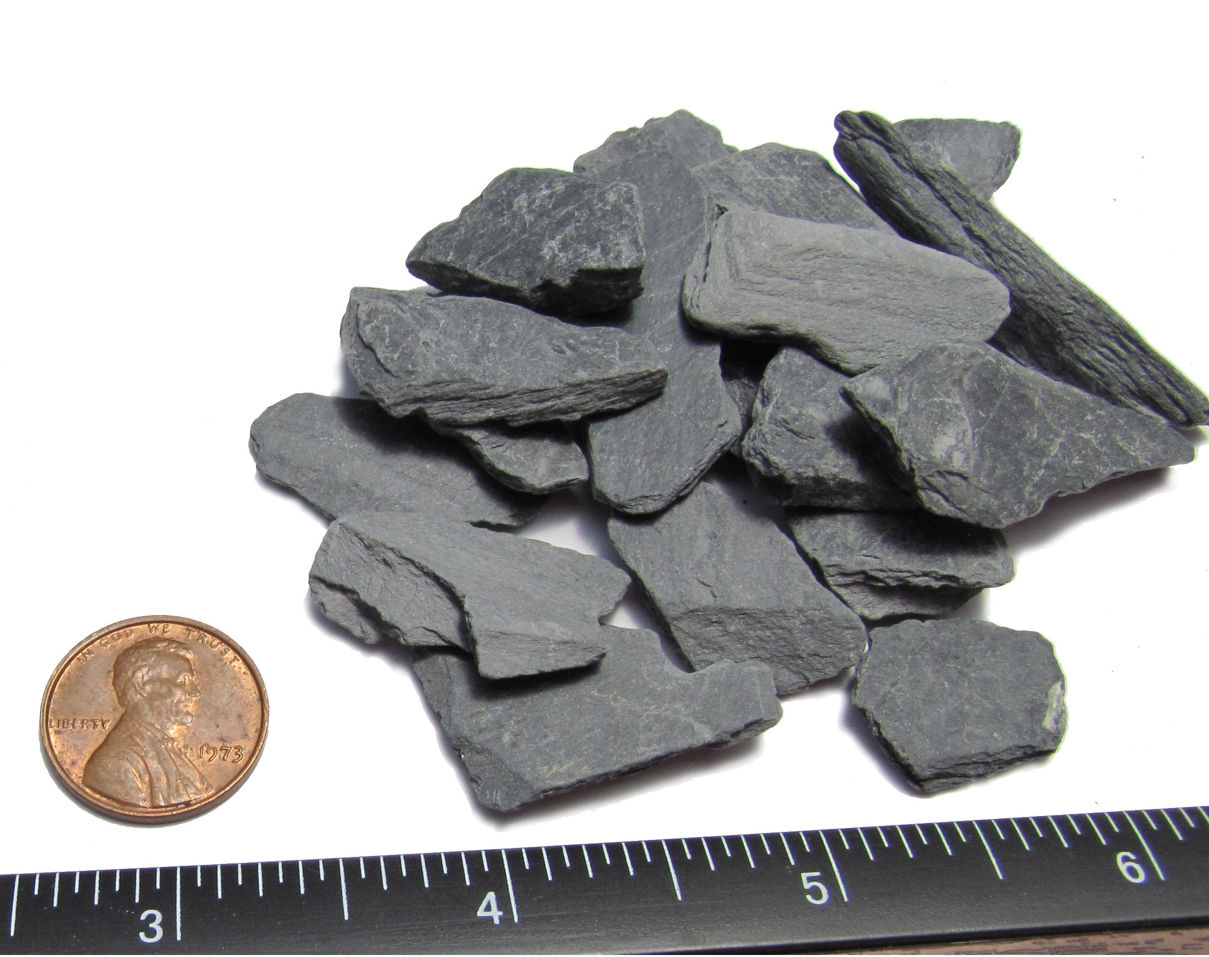 Natural Slate Stone -1/2 To 1 Inch Stones For Miniature Or Fairy Garden, Aquarium, Model Railroad & Wargaming (1)