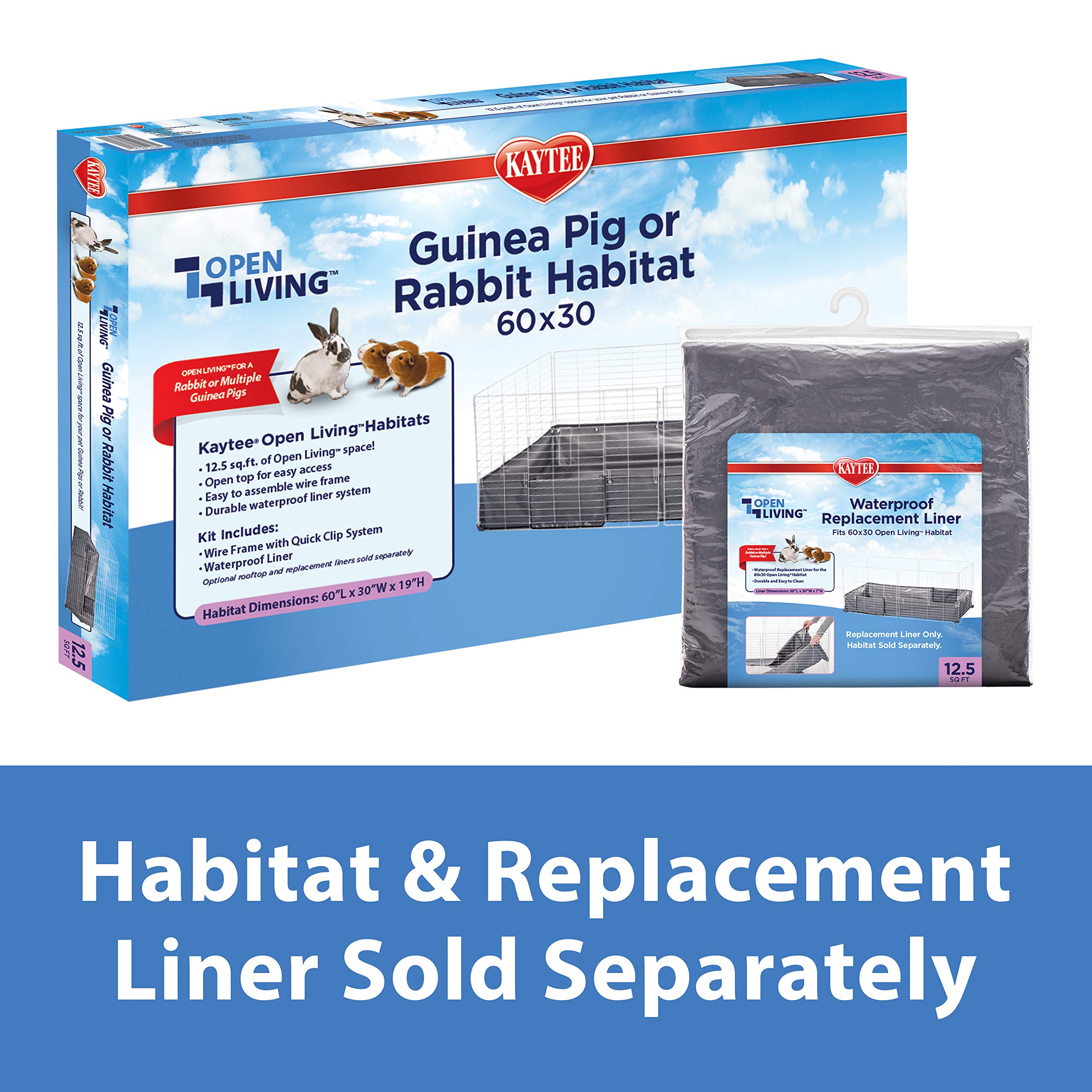 Kaytee Open Living Pet Rabbit Or Guinea Pig Habitat Rooftop Add-On 60' X 30'
