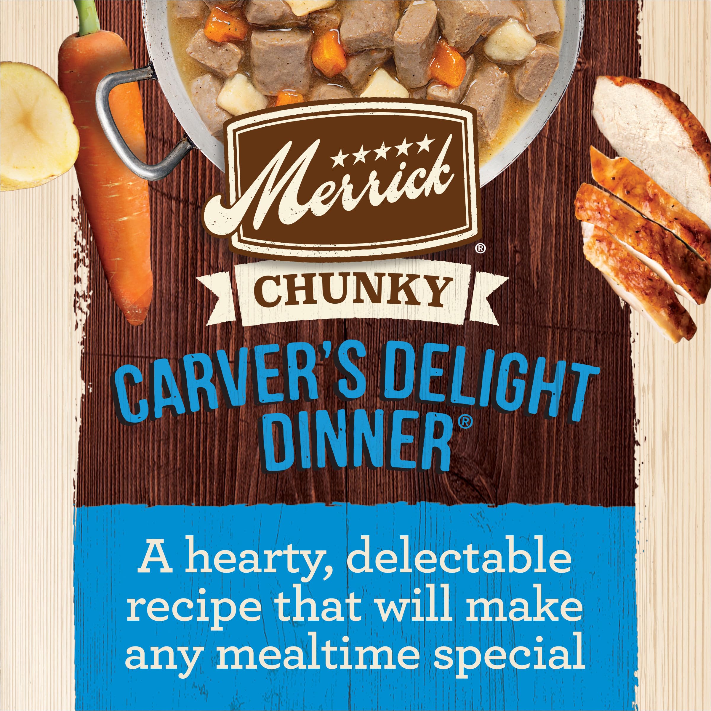 Merrick Chunky Grain Free Premium And Wholesome Canned Dog Food, Real Meat Carvers Delight Dinner In Gravy - (Pack of 12) 12.7 o