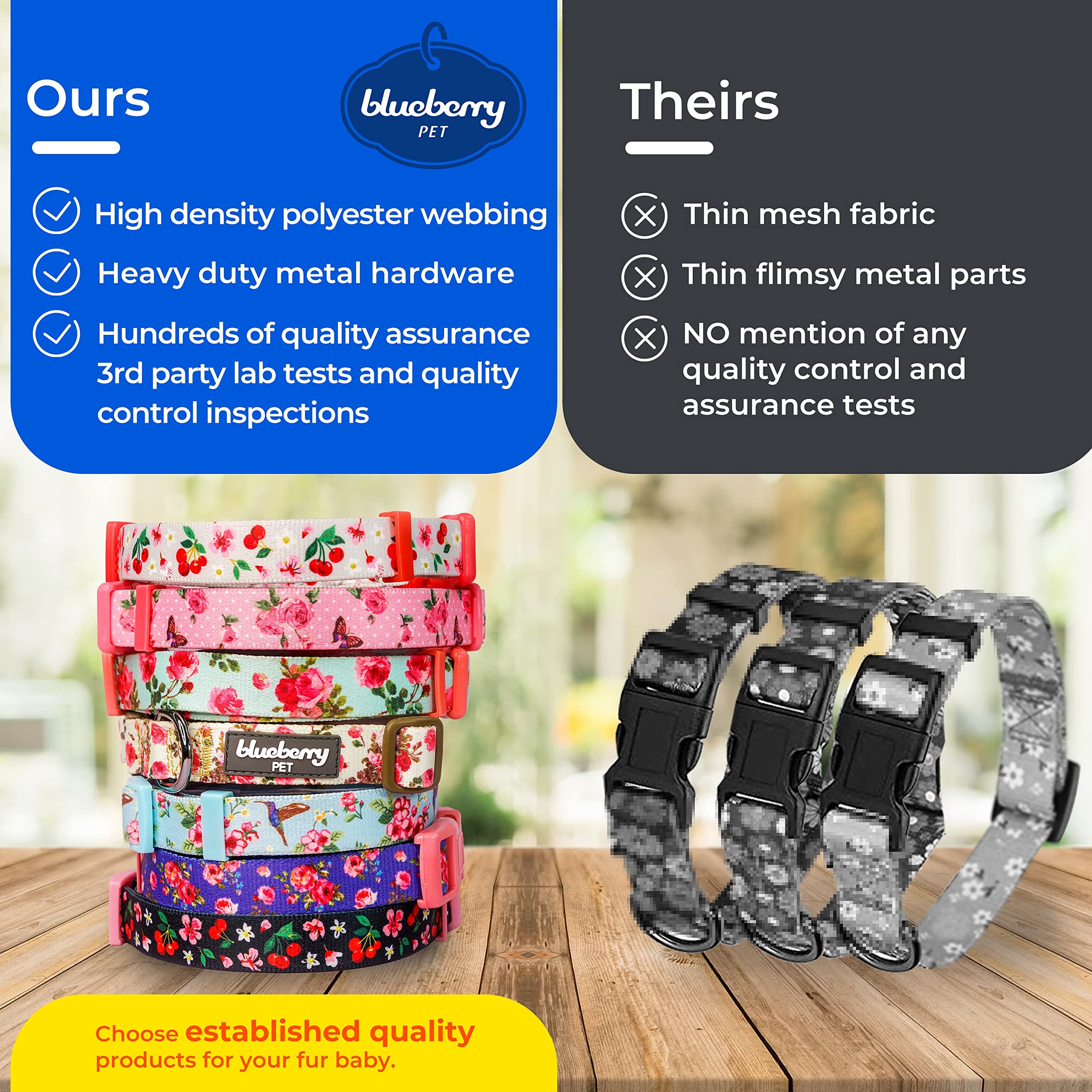 Blueberry Pet 7 Patterns Spring Scent Inspired Floral Rose Print Turquoise Adjustable Dog Collar, Small, Neck 12'-16'