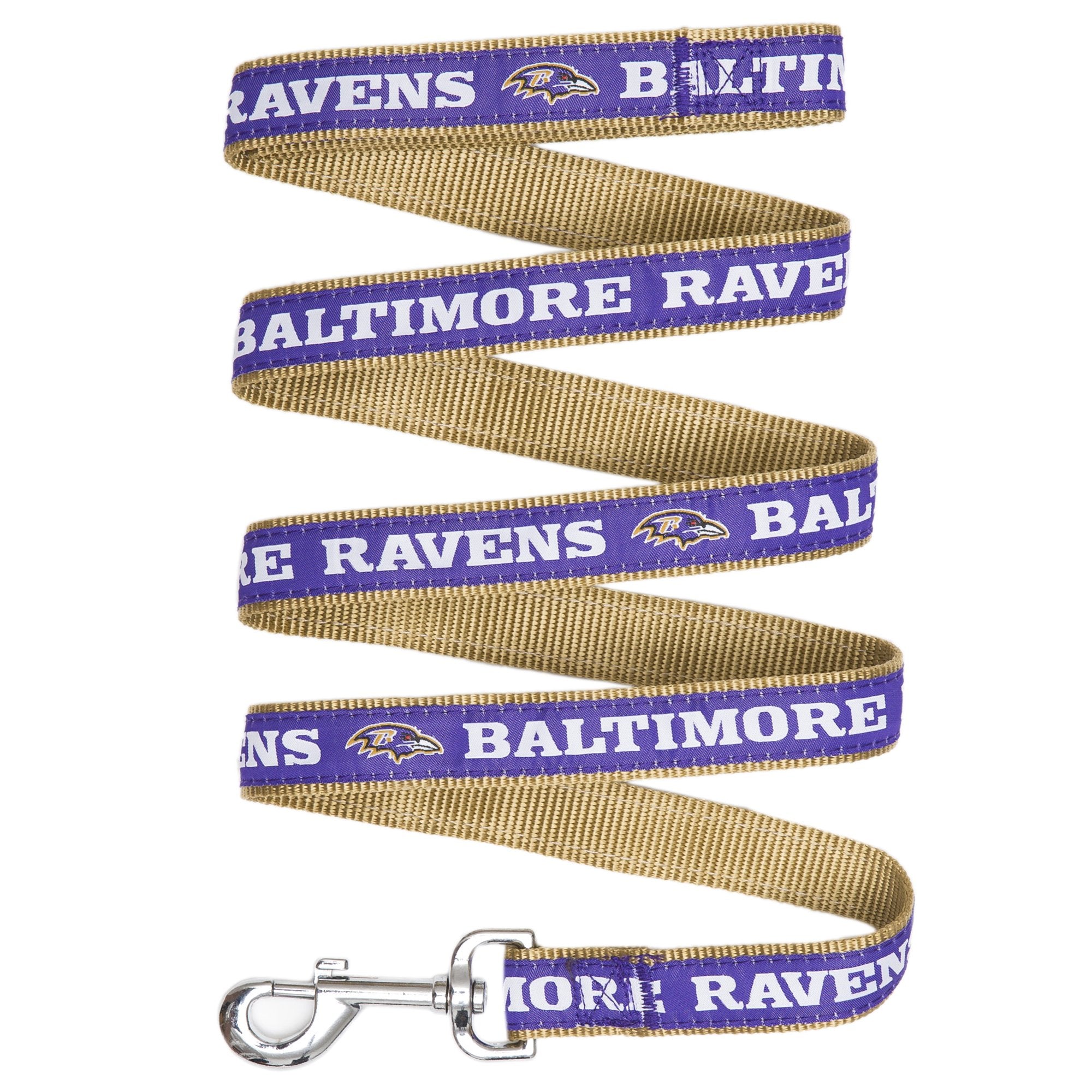 Pets First Nfl Pet Leash, Medium, Baltimore Ravens Dog Leash, Football Team Leash For Dogs & Cats. A Shiny & Colorful Dog & Cat 