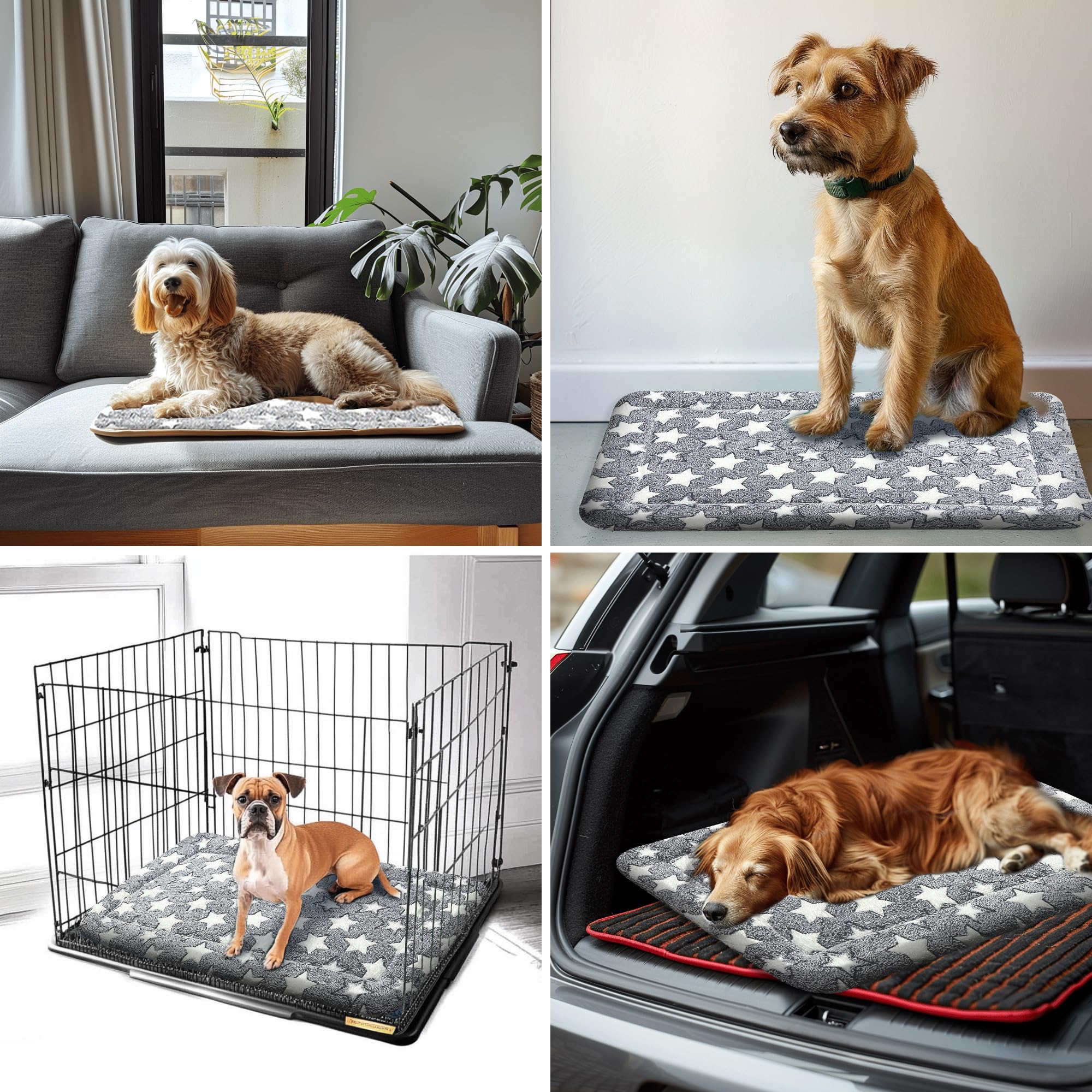 Dog Bed Mat - Dog Crate Pad - Reversible Dog Mat For Pet Comfort - Soft Bed Crate Pads With Dual-Sided Design For All Seasons -