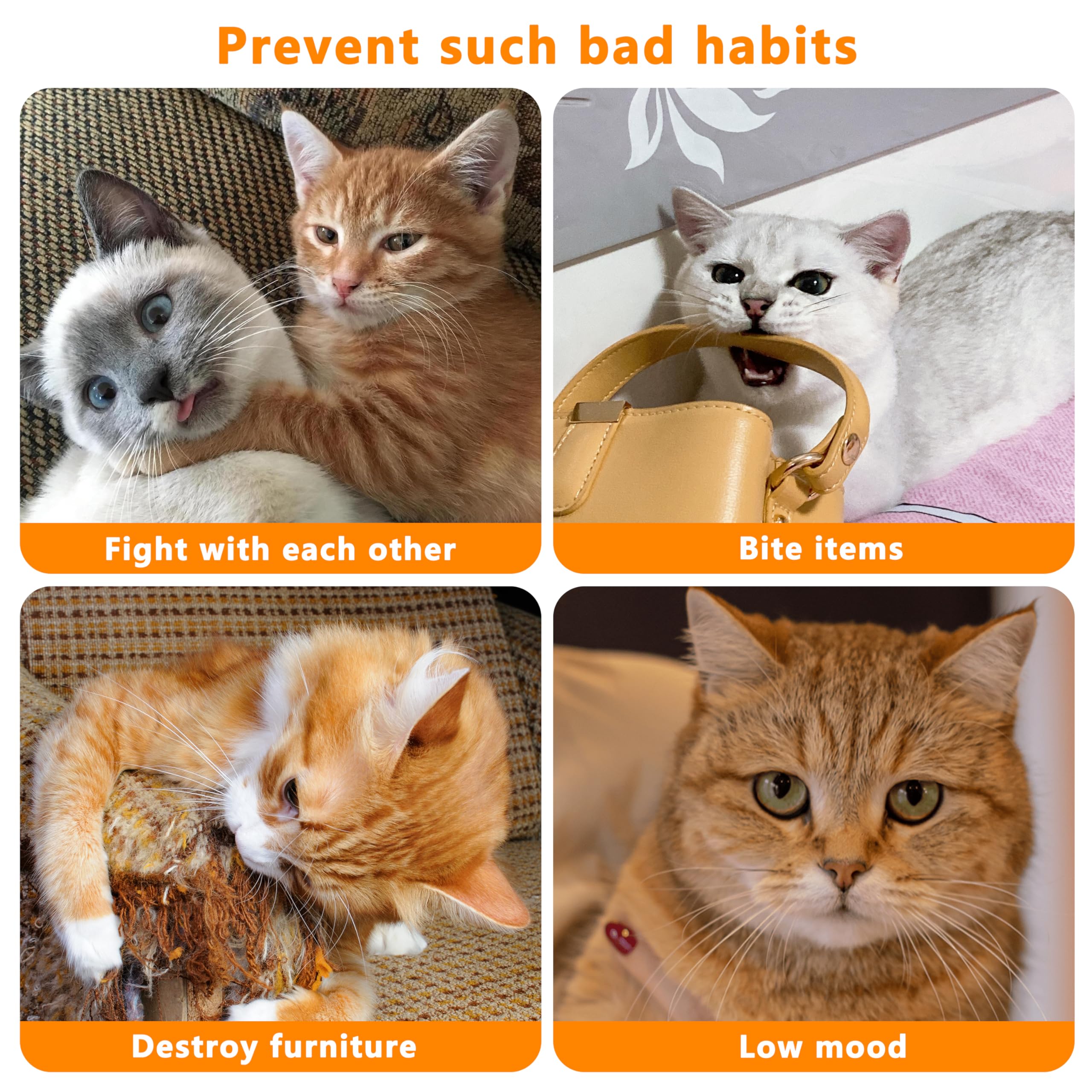 Seyezo Catnip Toys For Indoor Cats, 5 Pack Cat Toys For Cats, Fluffy Catnip Toys For Chewing Playing, Interactive Kitten Toys, C