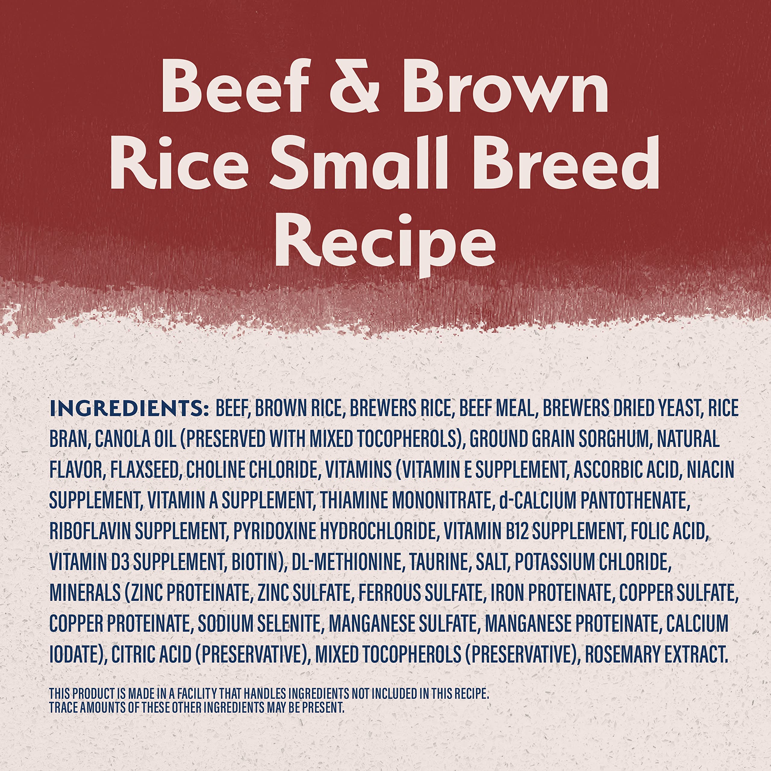 Natural Balance Limited Ingredient Small-Breed Adult Dry Dog Food with Healthy Grains, Beef & Brown Rice, 4 Pound (Pack of 1)
