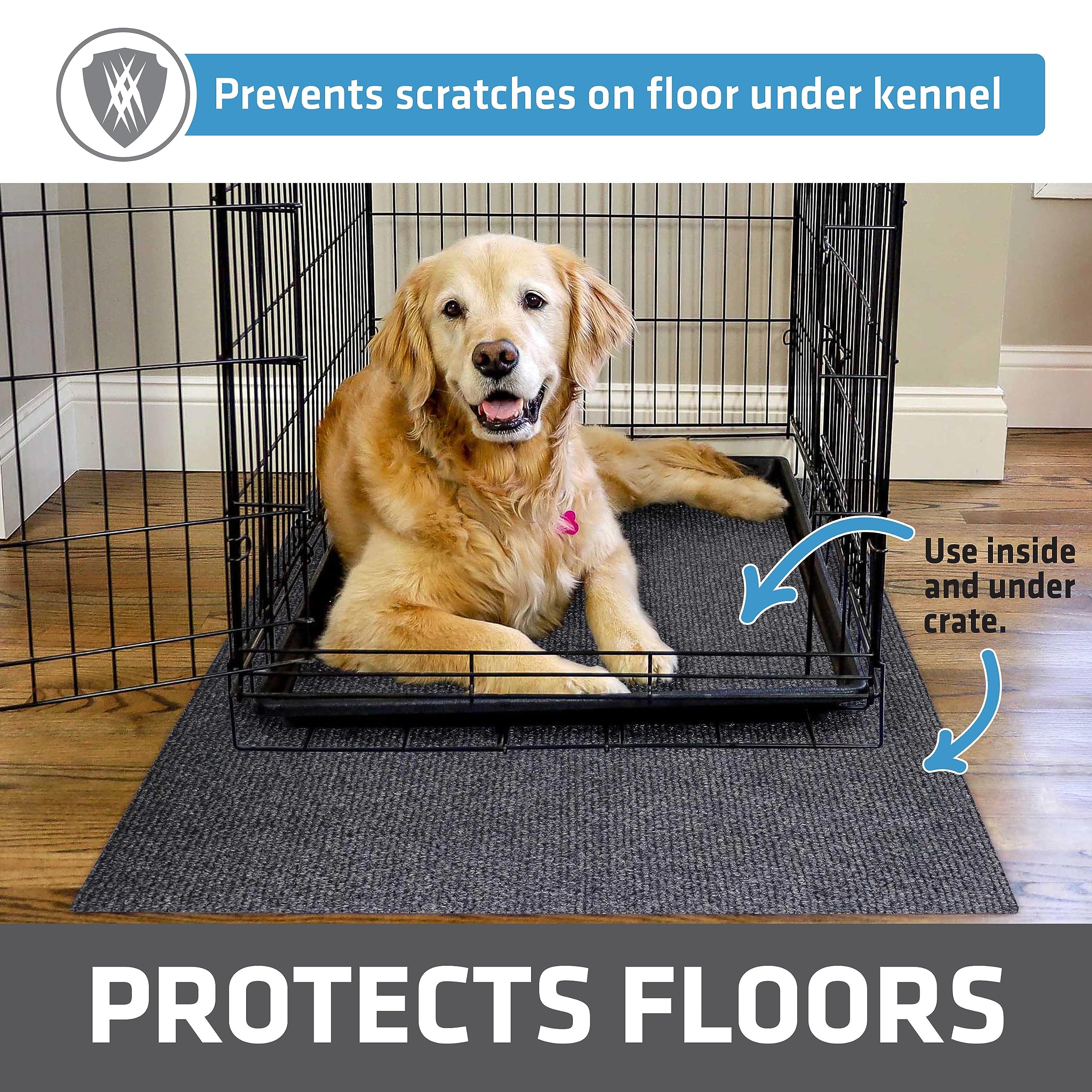 Drymate Premium Dog Crate Mat Liner, Absorbent, Waterproof, Non-Slip, Washable Puppy Pee Pad For Kennel Training - Use Under Pet