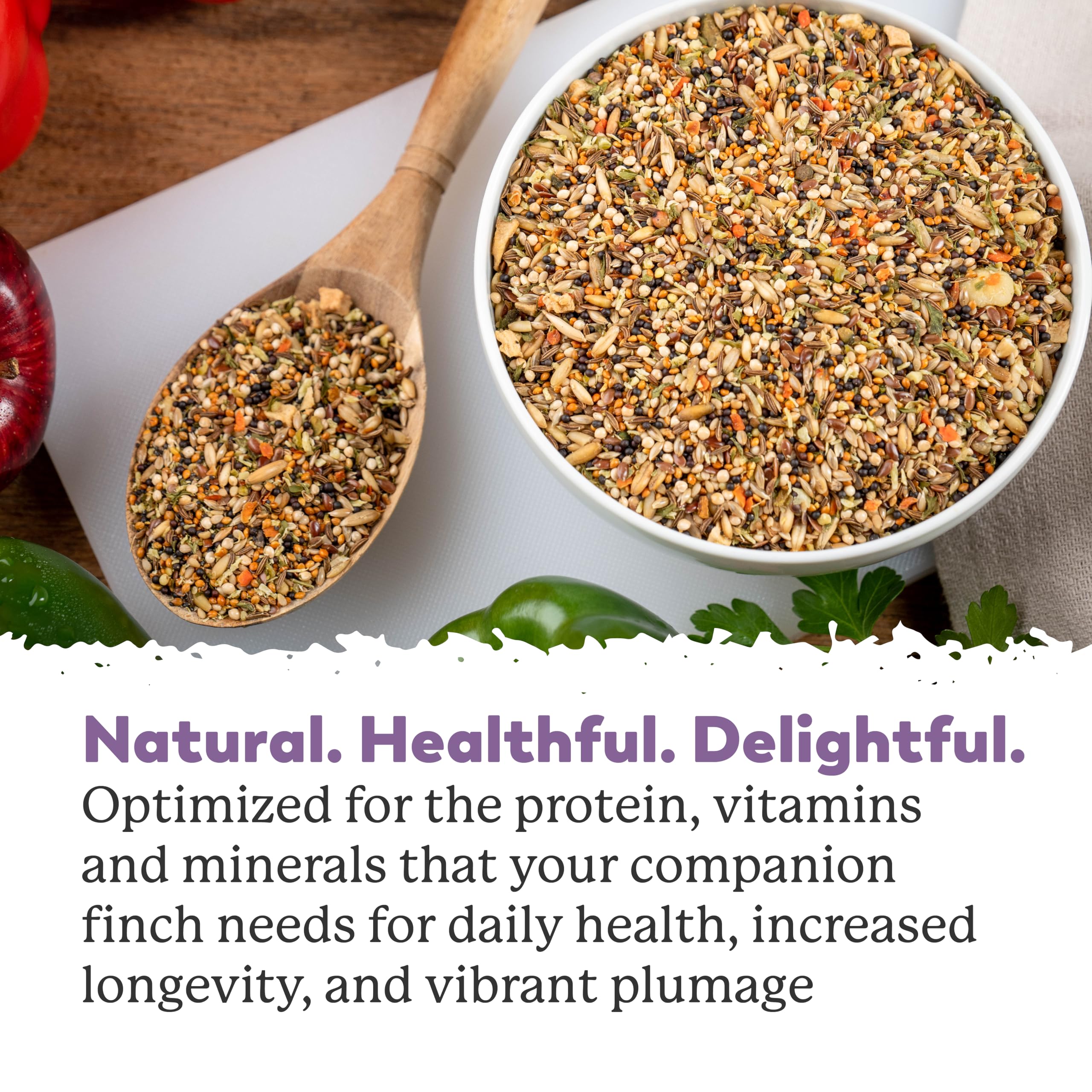 Dr. Harveys Fabulous Finch Food for Outside Feeder and Indoor Birds- Premium Bird Feed with Seeds, Nuts, Fruits, Vegetables for