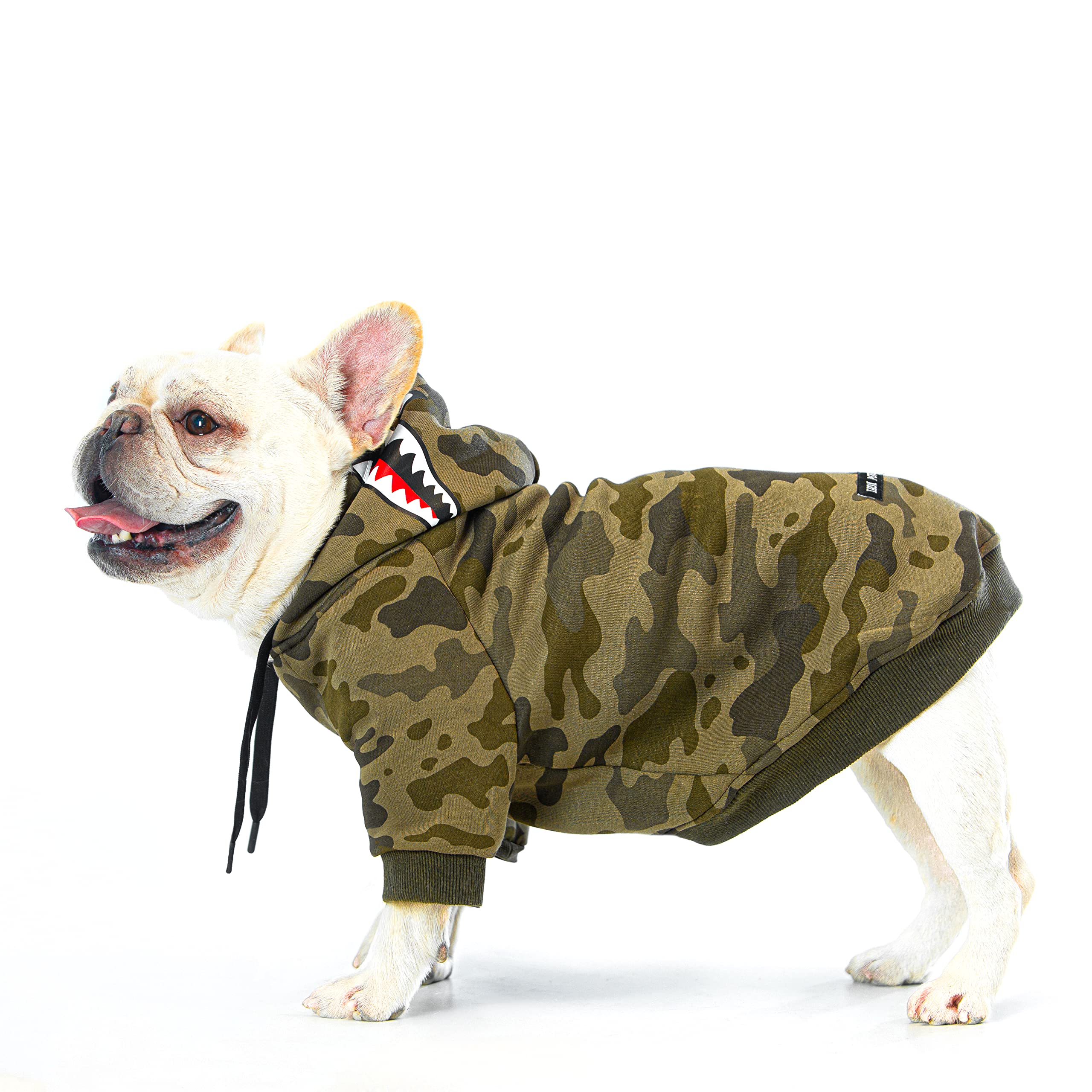 Woof Trails Camo Dog Hoodie Dog Clothes Extra Warm Fleece Lining Stretchy Fit for Small Medium Large Dogs (Camo, XX-Large)
