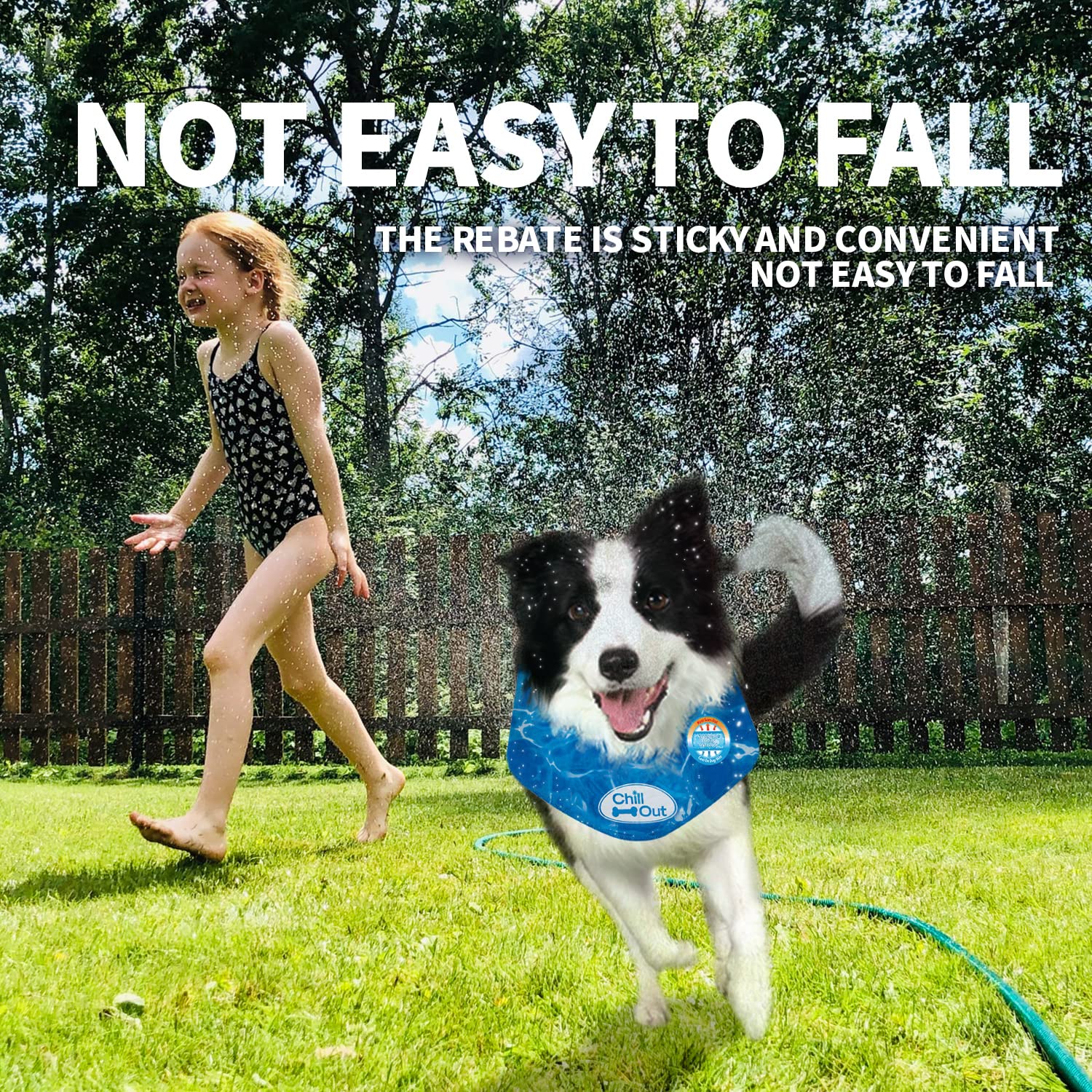 All For Paws Chill Out Dog Ice Bandana, Instant Cooling Pet Bandana, Breathable Scarf Dog Cat Ice Collar For Summer