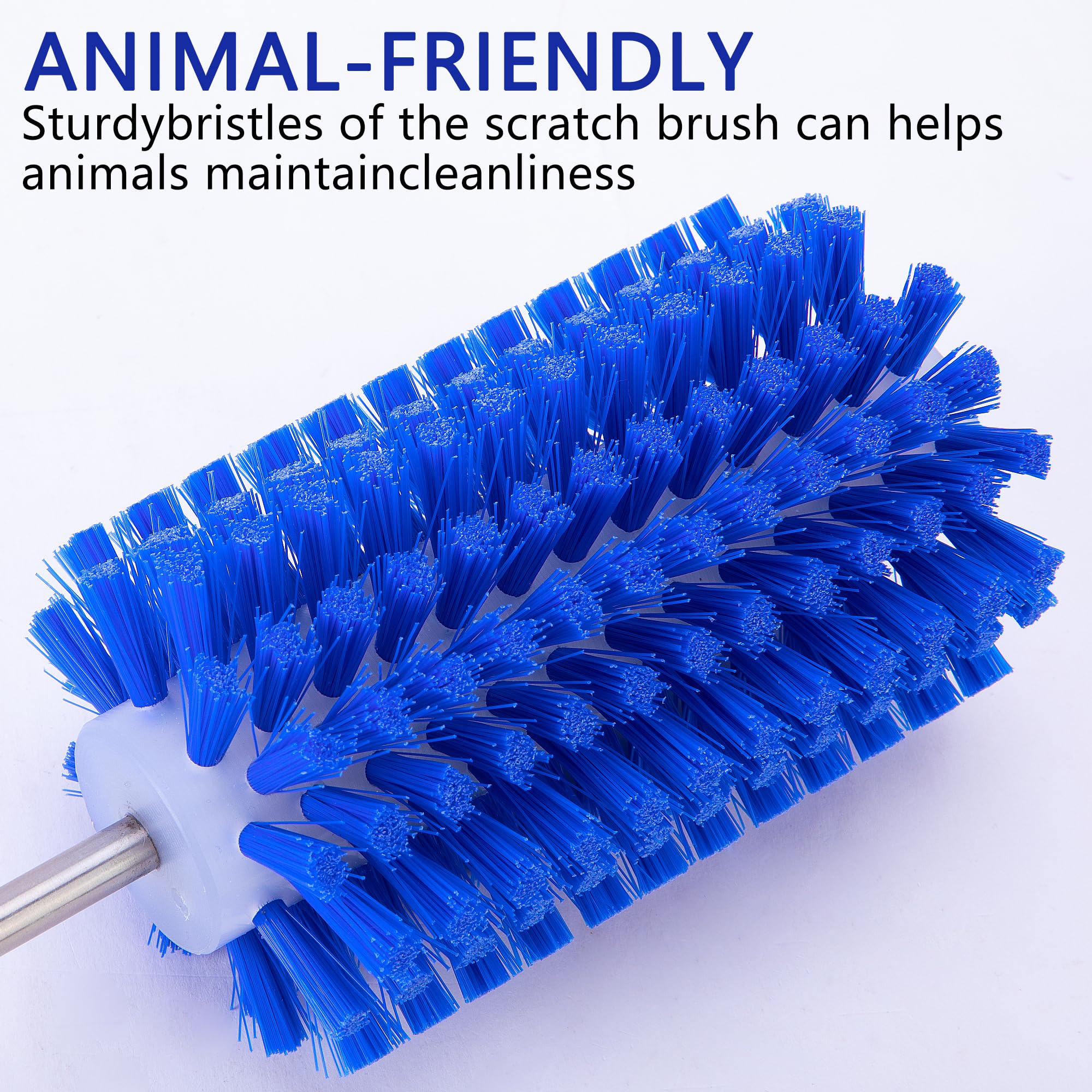 Ebaokuup 2 Pcs Livestock Mini Roto Drill Brush Attachment-0.2 Inch Drill Shank Cattle Fur Brush-Cattle Scratcher Roto Brush For