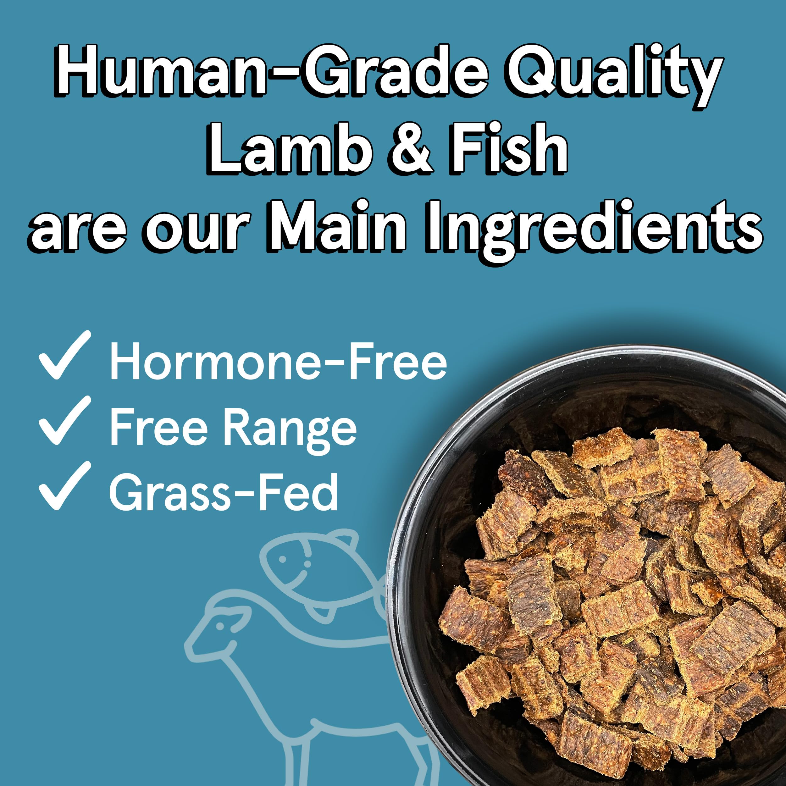 TRMC Real Meat Air Dried Dog Food - Grain-Free Lamb & Fish, 2lb Bag