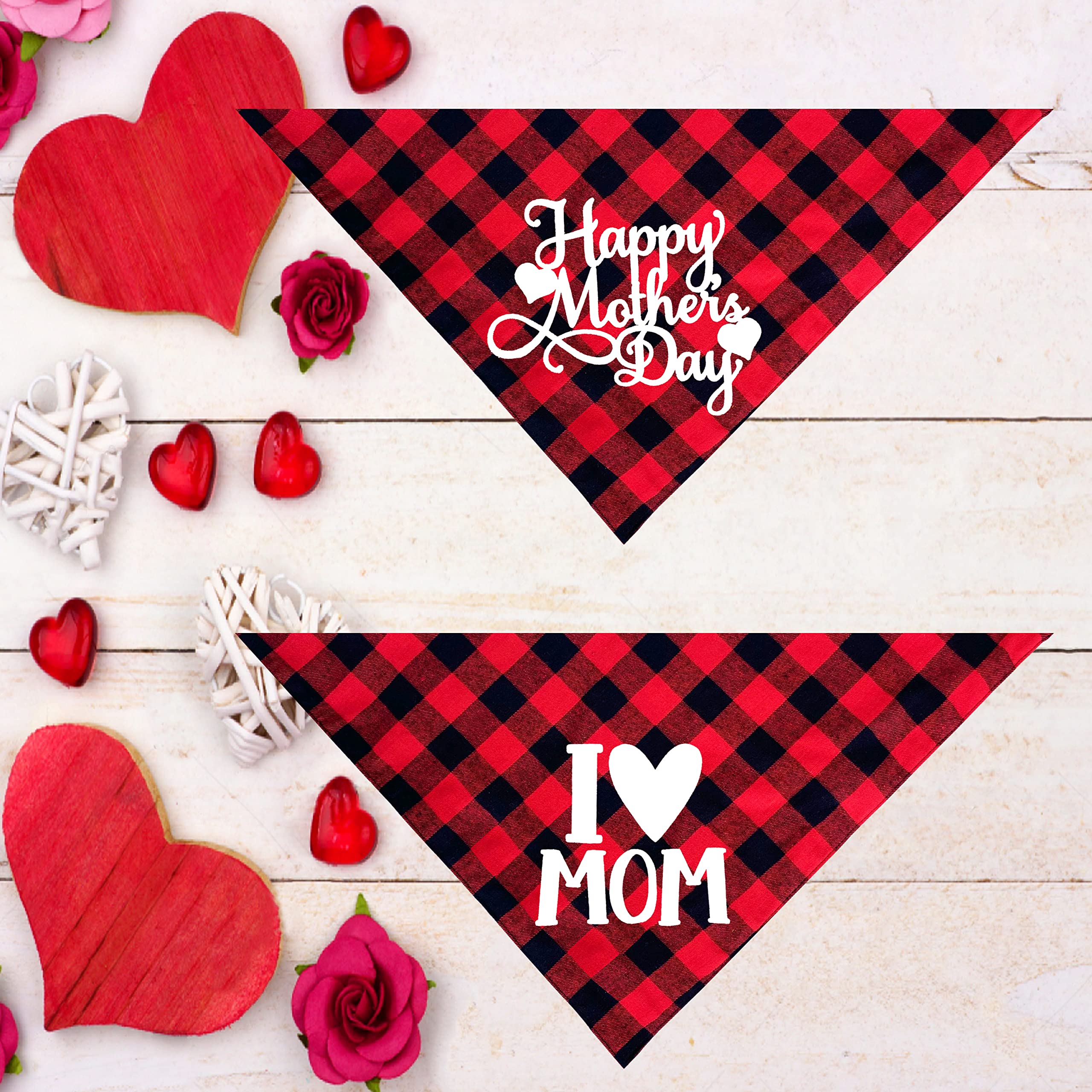 Mother'S Day Dog Bandana, Happy Mother'S Day Cat Bandana For Large Medium Small Pets Puppies (Small)