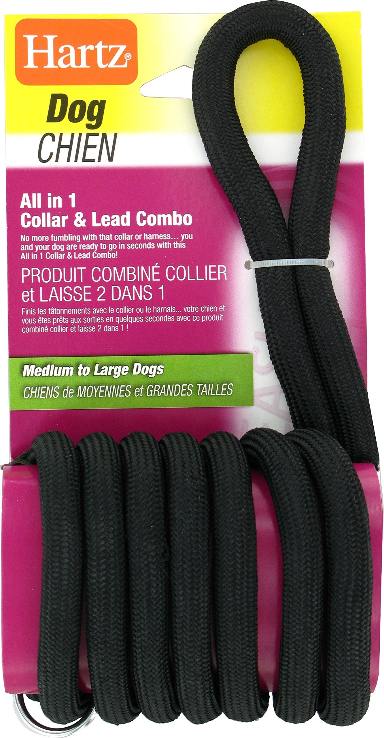 Hartz All-In-One Collar And Lead Combo For Medium To Large Dogs