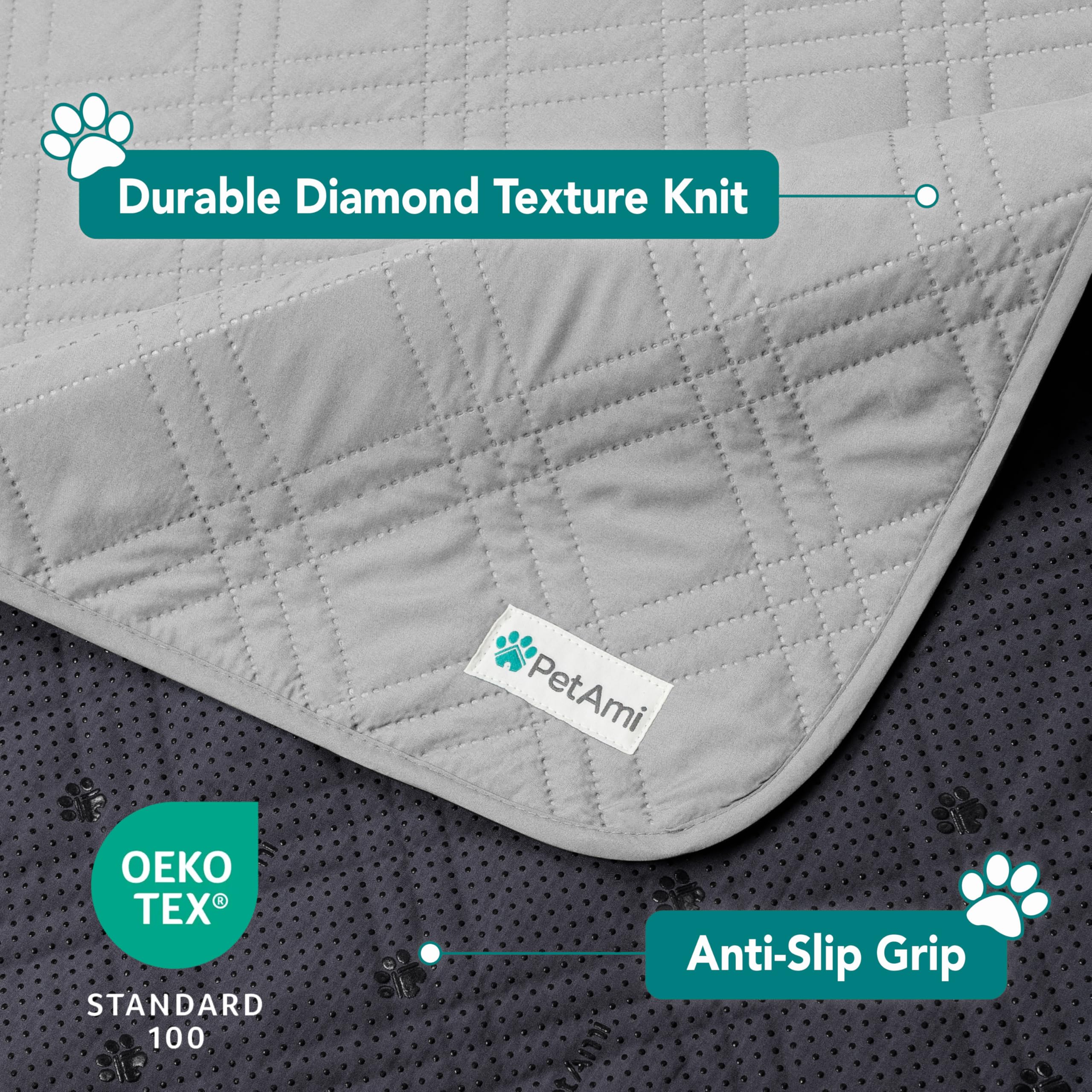 PetAmi Waterproof Bed Cover for Dogs, Pet Blanket Couch Cover, Reversible Furniture Cover Sofa Protector for Pet Cat Bed, Washab