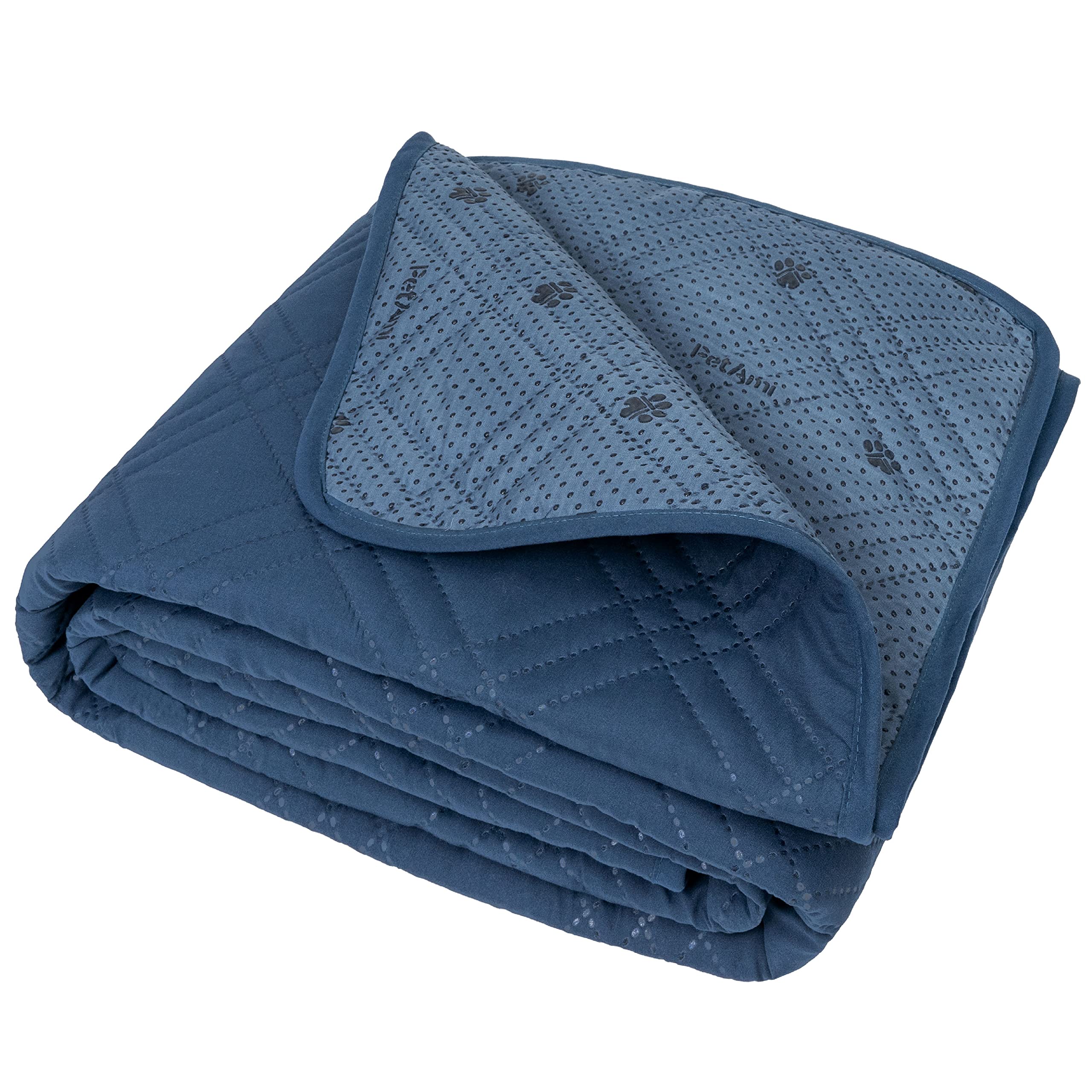 Petami Waterproof Dog Bed Cover Pet Blanket For Medium Large Dog, Couch Cover Sofa Furniture Protector For Dogs Cat, Reversible Water-Resistant Anti-Slip Pad Mat Quilt Washable, 52X82 Blue