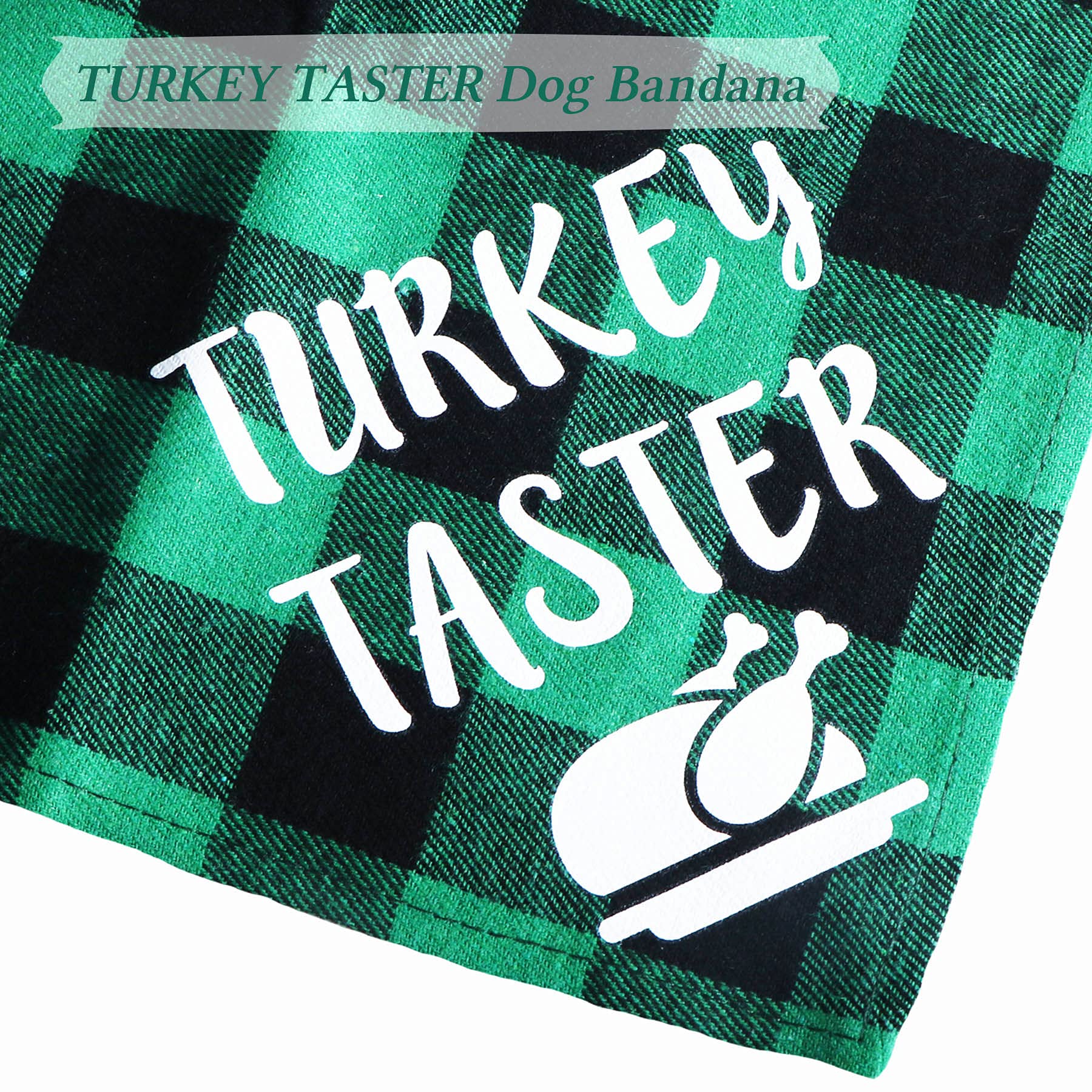 Stmk Holiday Plaid Dog Bandanas, Halloween Thanksgiving Day Christmas Trick Or Treat Turkey Taster Merry Christmas Dog Bandana For Halloween Thanksgiving Day Christmas Dog Puppy Costume Decorations