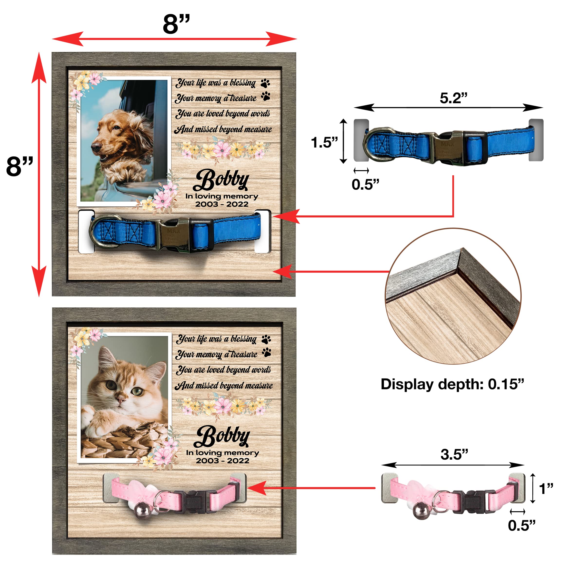 Bfigift Memorial Gifts Customized Dog Picture Frame Dog Loss Sympathy Gift Personalized Dog Gifts Memorial Plaques Personalized For Dogs That Passed Cat Memorial Picture Frame Best Dog Ever Gifts