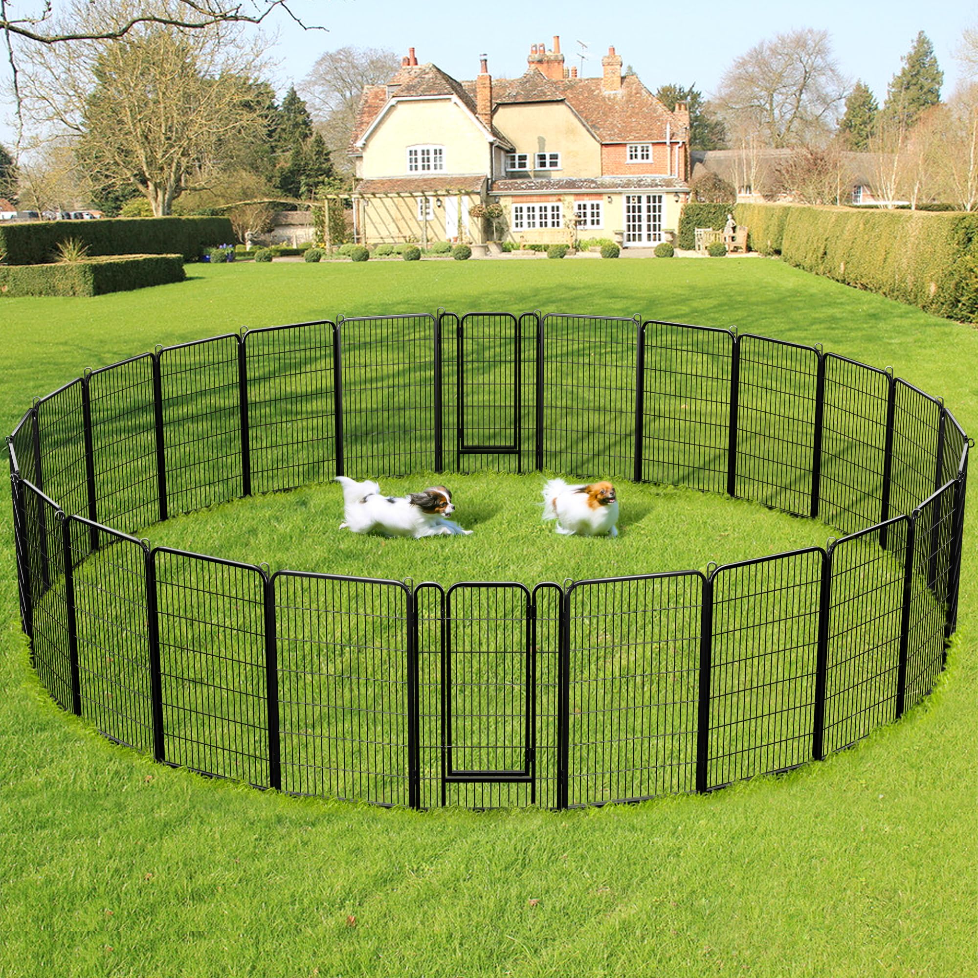 Yaheetech Dog Playpen Outdoor, 47 Inch 12 Panels Dog Pen Indoor Heavy Duty Puppy Exercise Pen Metal Pet Fence For Rv Camping/Yar